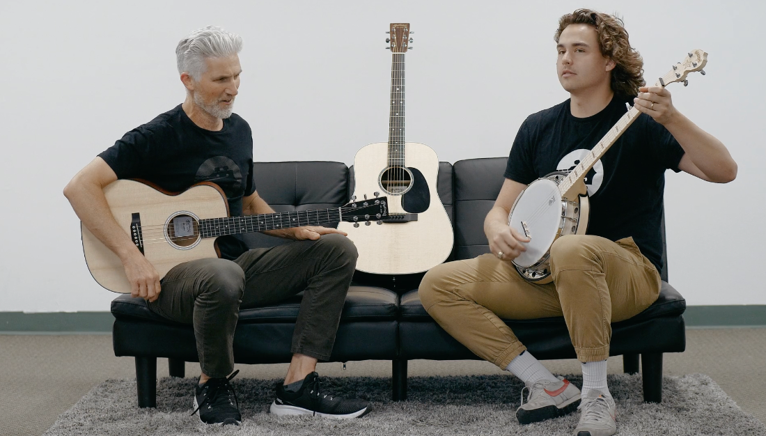 Martin 000CJR-10E and D-13E vs Deering Resonator Banjo