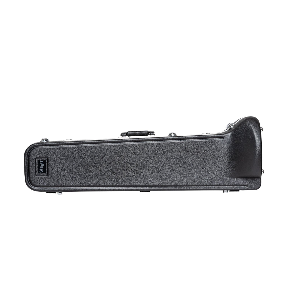 Stagg ABS-TB ABS case for trombone: closed case lying flat, seen from the front
