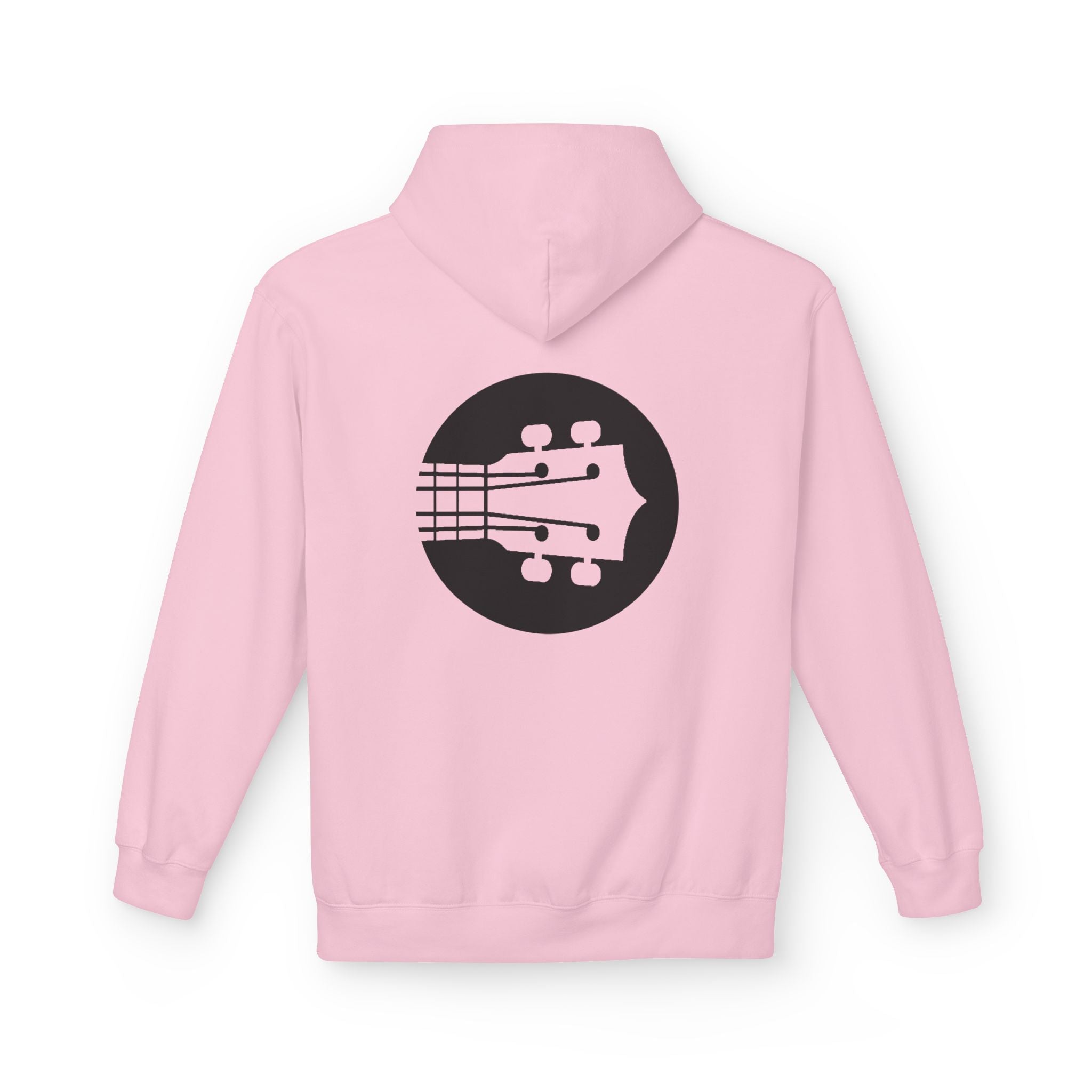 Uke Like The Pros Unisex Fleece Hoodie - Black Logo