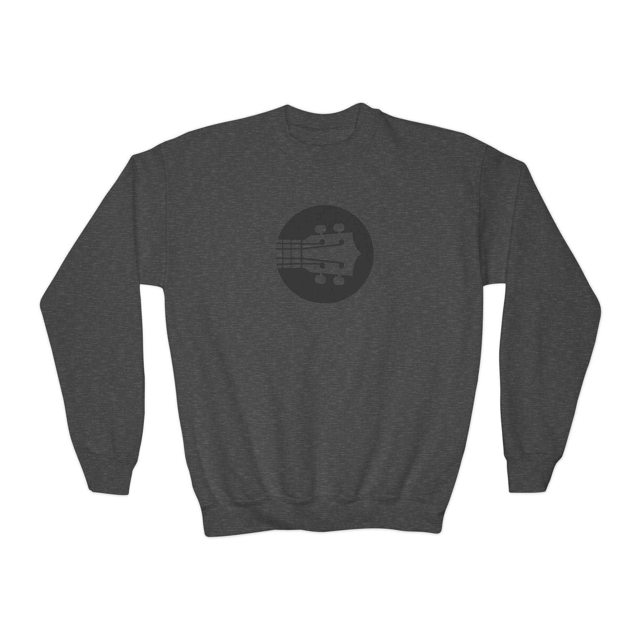 Kids Uke Like The Pros Crewneck Sweatshirt - Black Logo