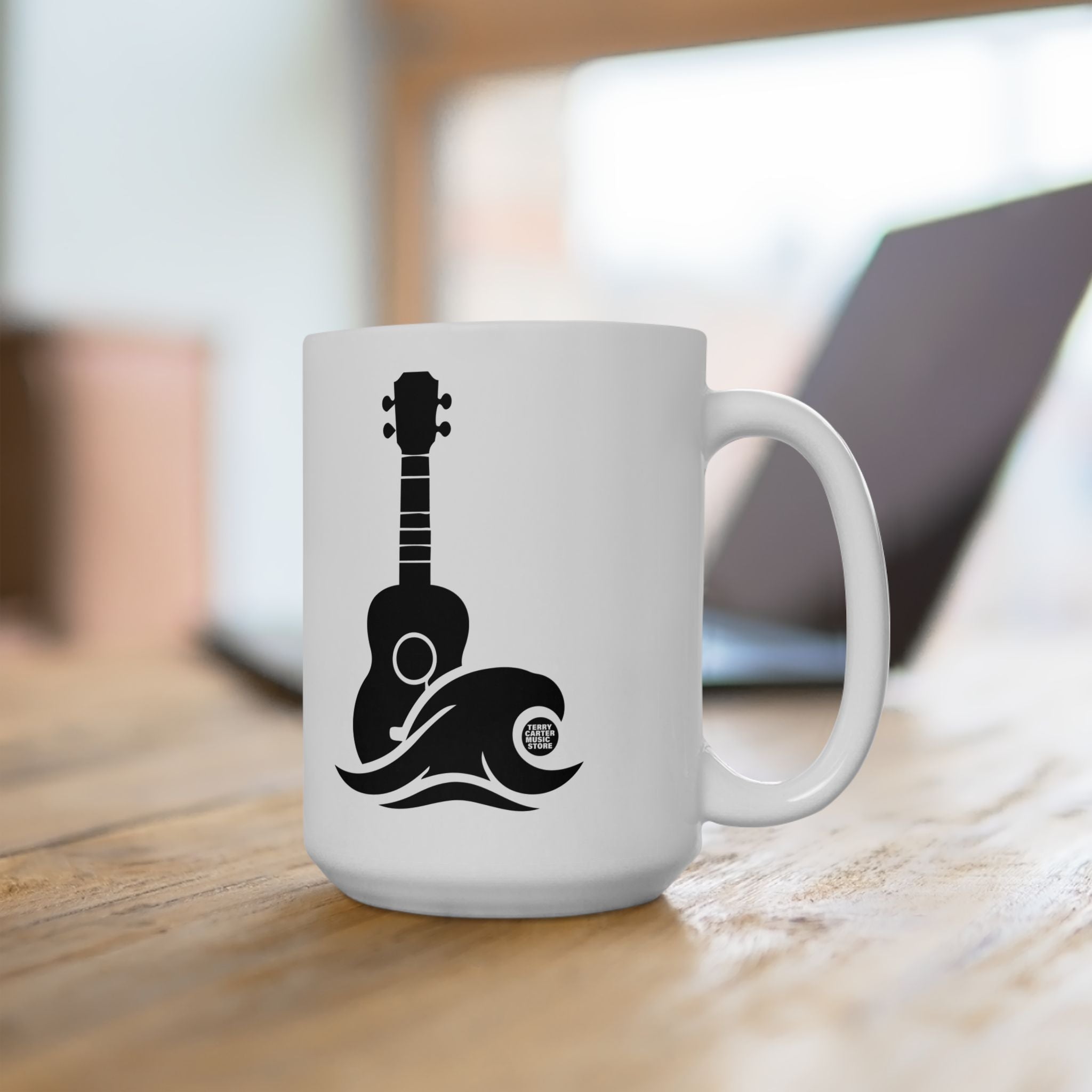 Ukulele Musician White Coffee Cup - 11oz & 15oz