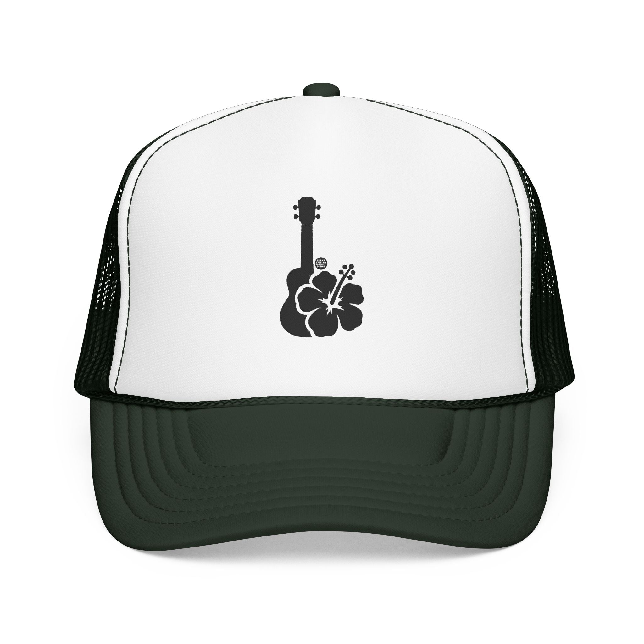 Ukulele Musician Foam Trucker Hat - Hibiscus