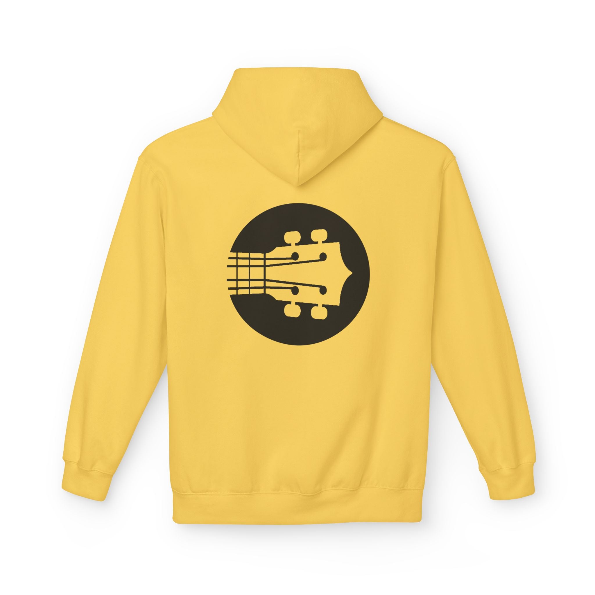 Uke Like The Pros Unisex Fleece Hoodie - Black Logo