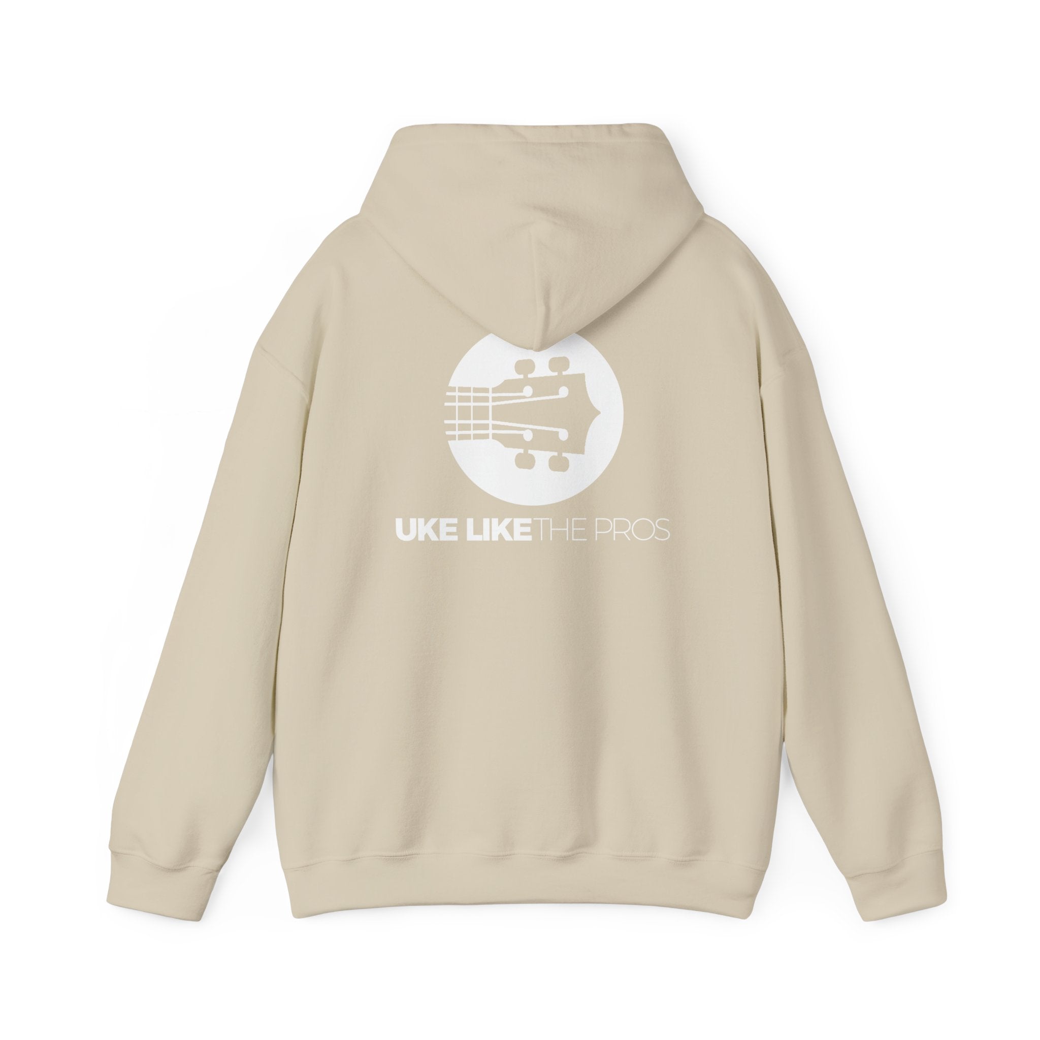 Uke Like The Pros Hoodie - White Logo Pullover
