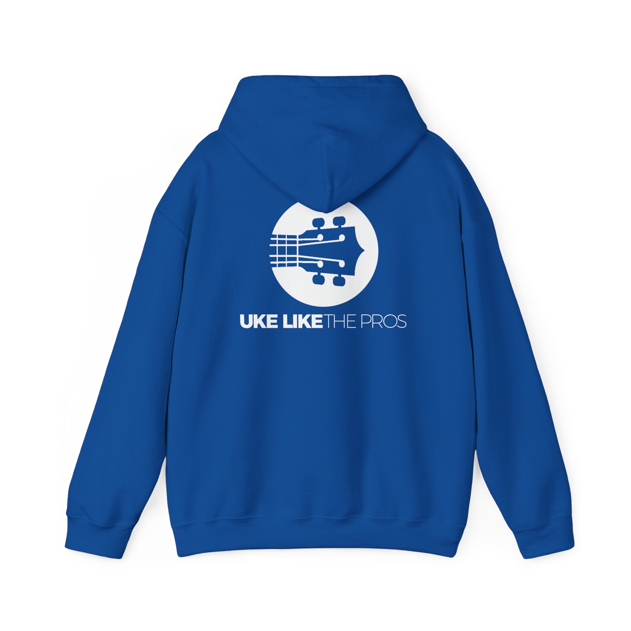 Uke Like The Pros Hoodie - White Logo Pullover
