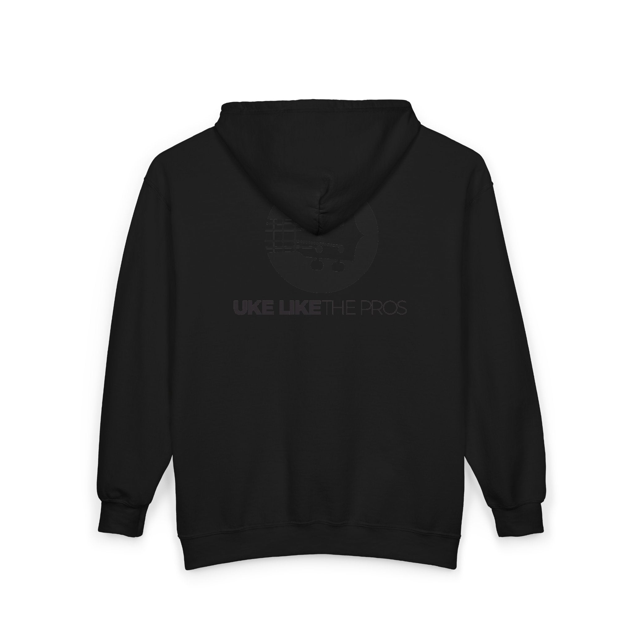 Uke Like The Pros Zip Up Hoodie - Black Logo