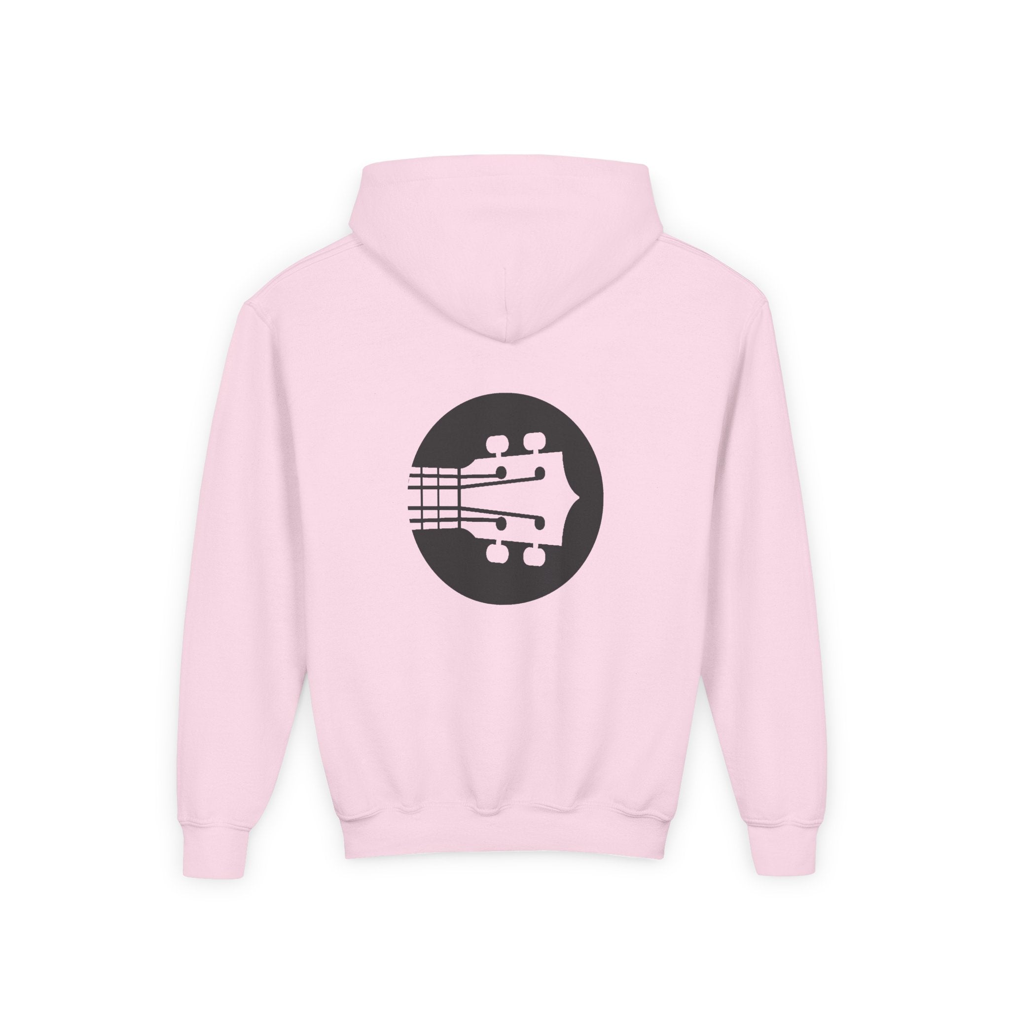Uke Like The Pros Youth Hoodie — Black Logo