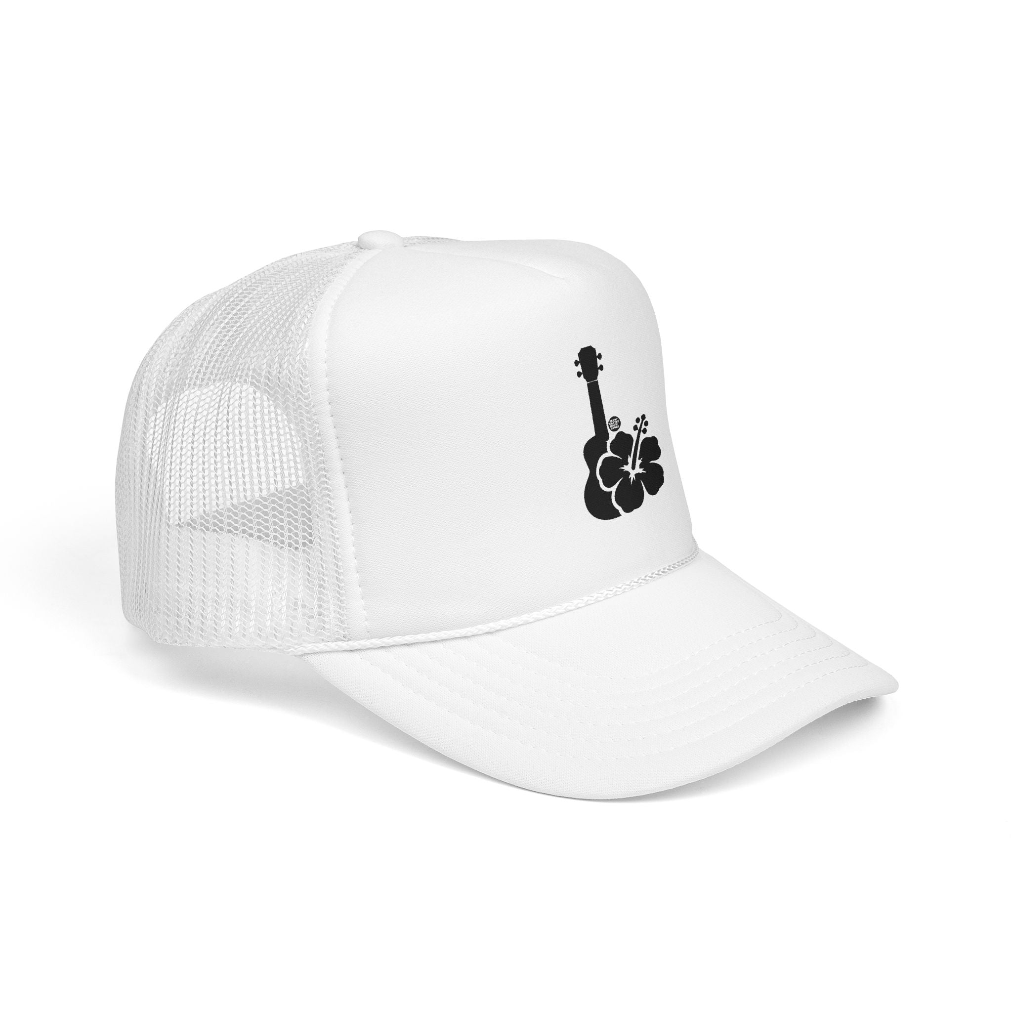 Ukulele Musician Foam Trucker Hat - Hibiscus