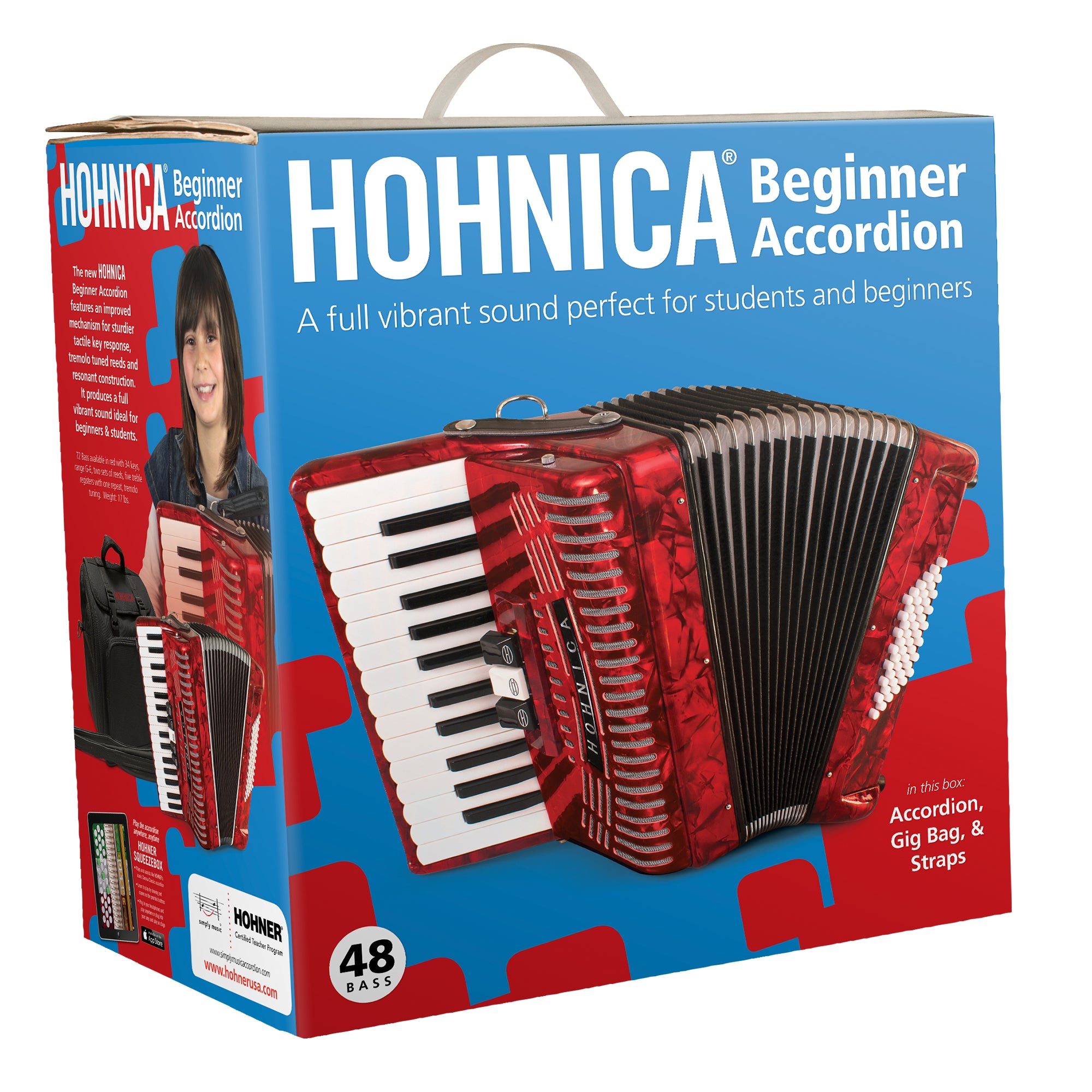 Hohner 48-Bass Entry Level Piano Accordion