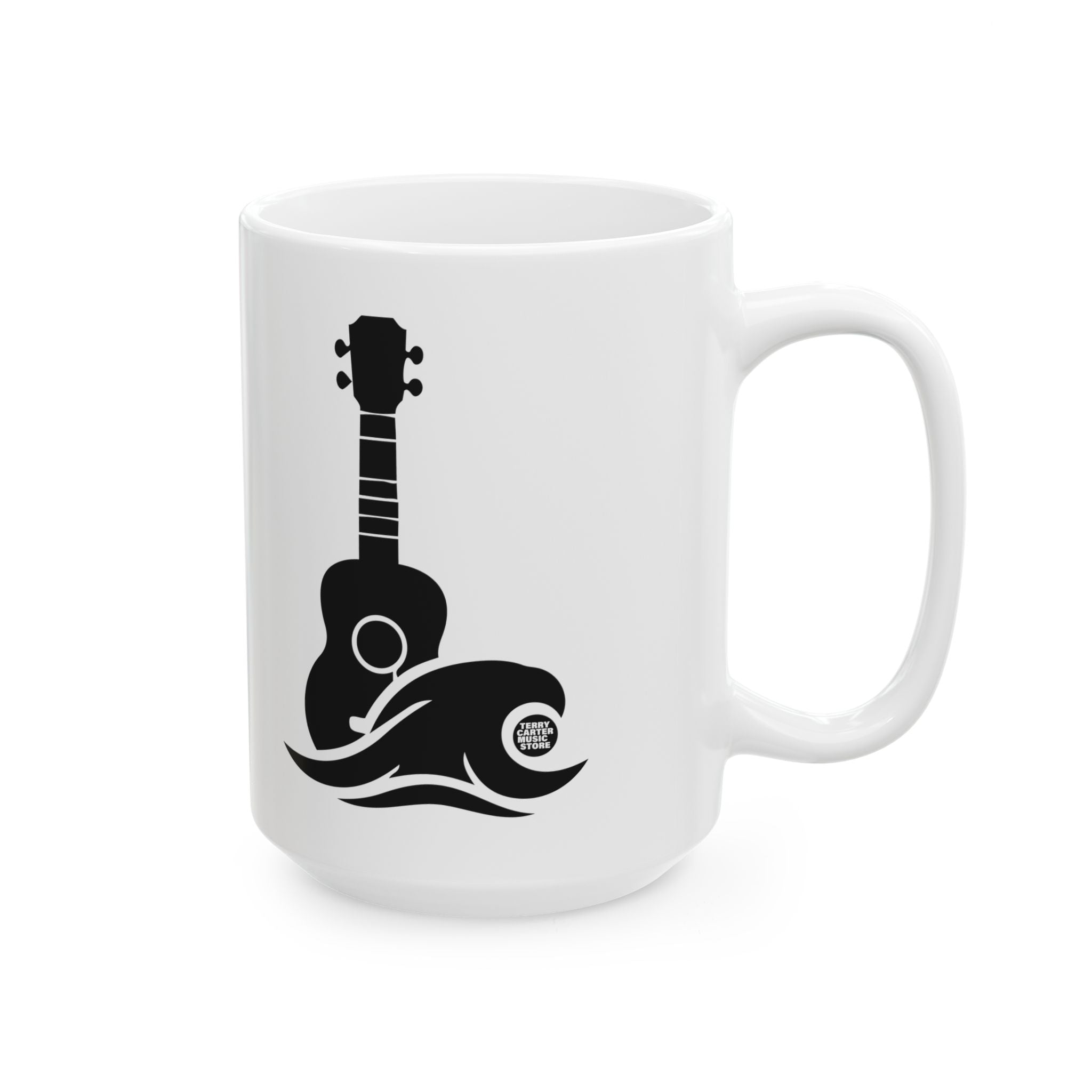 Ukulele Musician White Coffee Cup - 11oz & 15oz