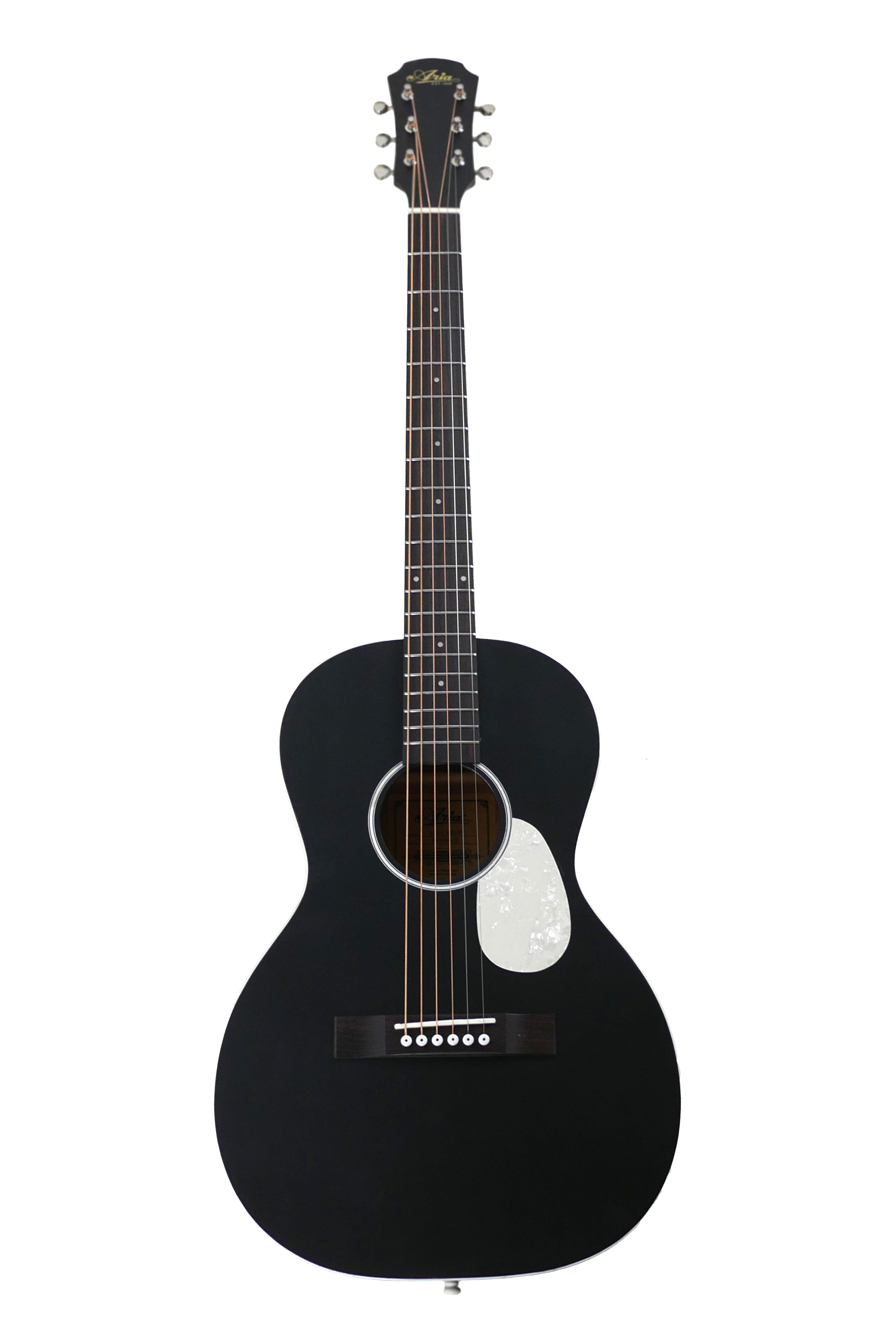 Aria 131UP-STBK Stained Black Parlor Guitar