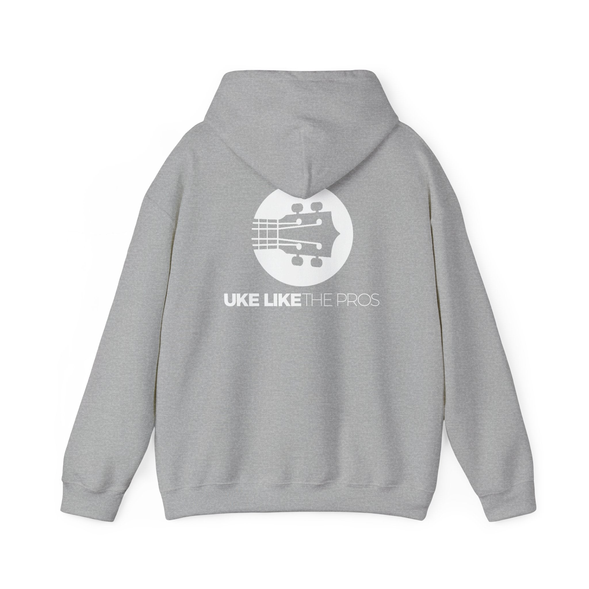 Uke Like The Pros Hoodie - White Logo Pullover