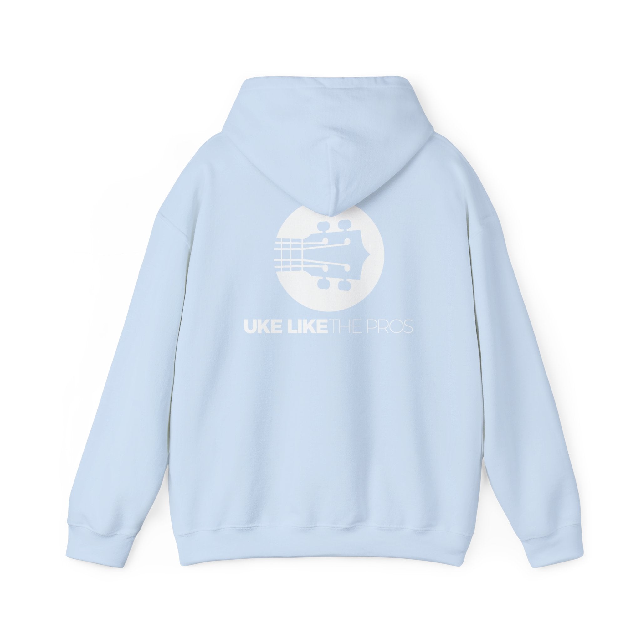 Uke Like The Pros Hoodie - White Logo Pullover