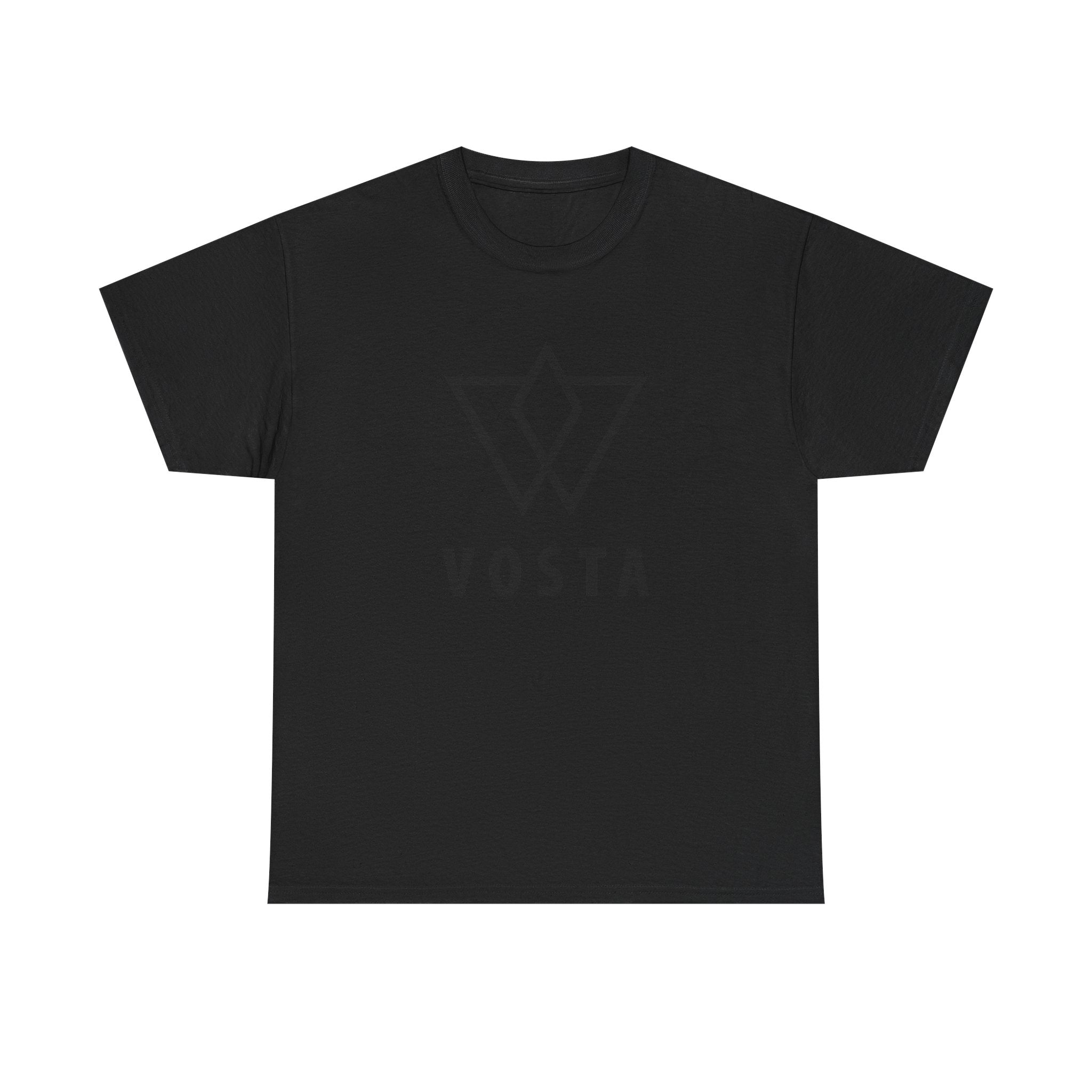 Black 'Vosta' Minimal Logo Tee — Black Logo