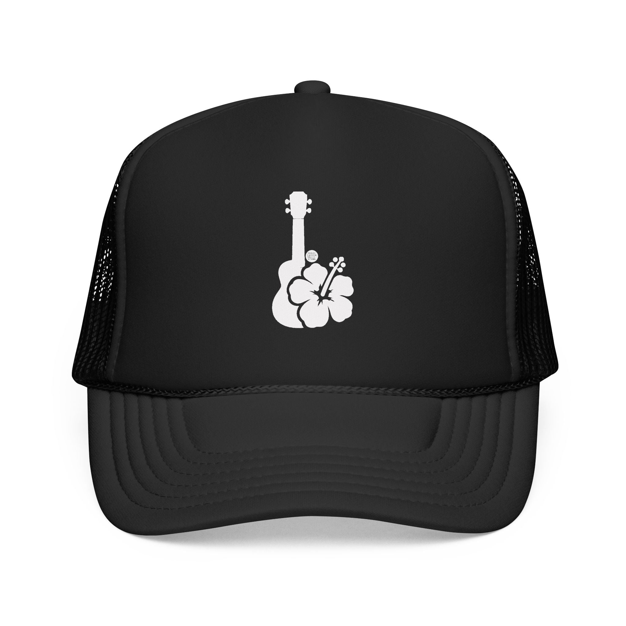 Ukulele Musician Foam Trucker Hat - Hibiscus