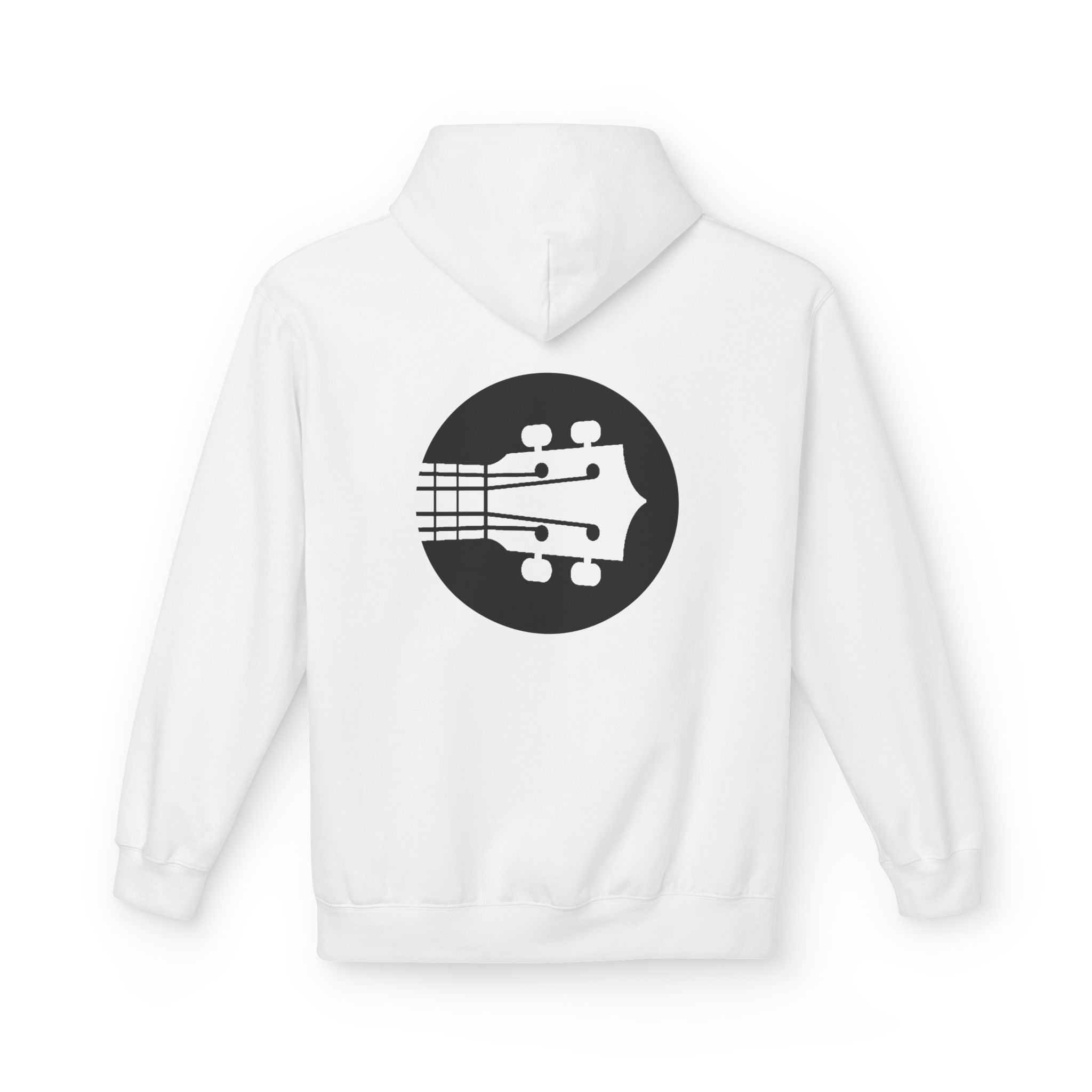 Uke Like The Pros Unisex Fleece Hoodie - Black Logo