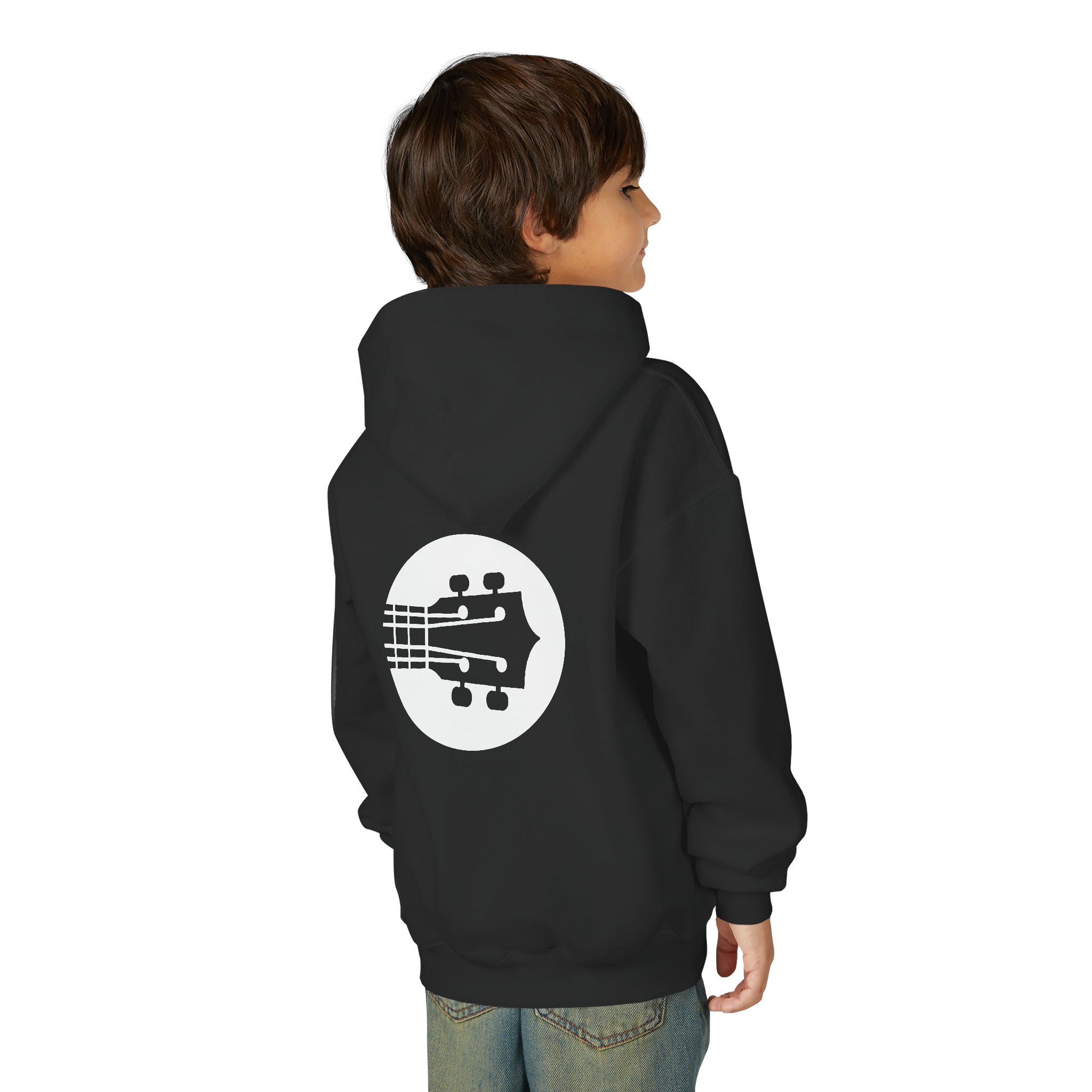 Uke Like The Pros Youth Hoodie - White Logo