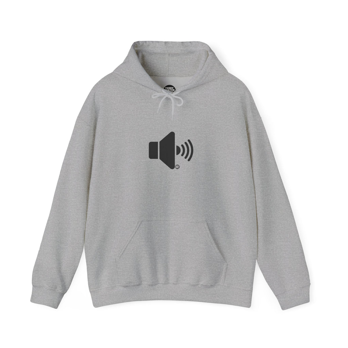 Sound On Speaker Icon Hoodie – Black Logo