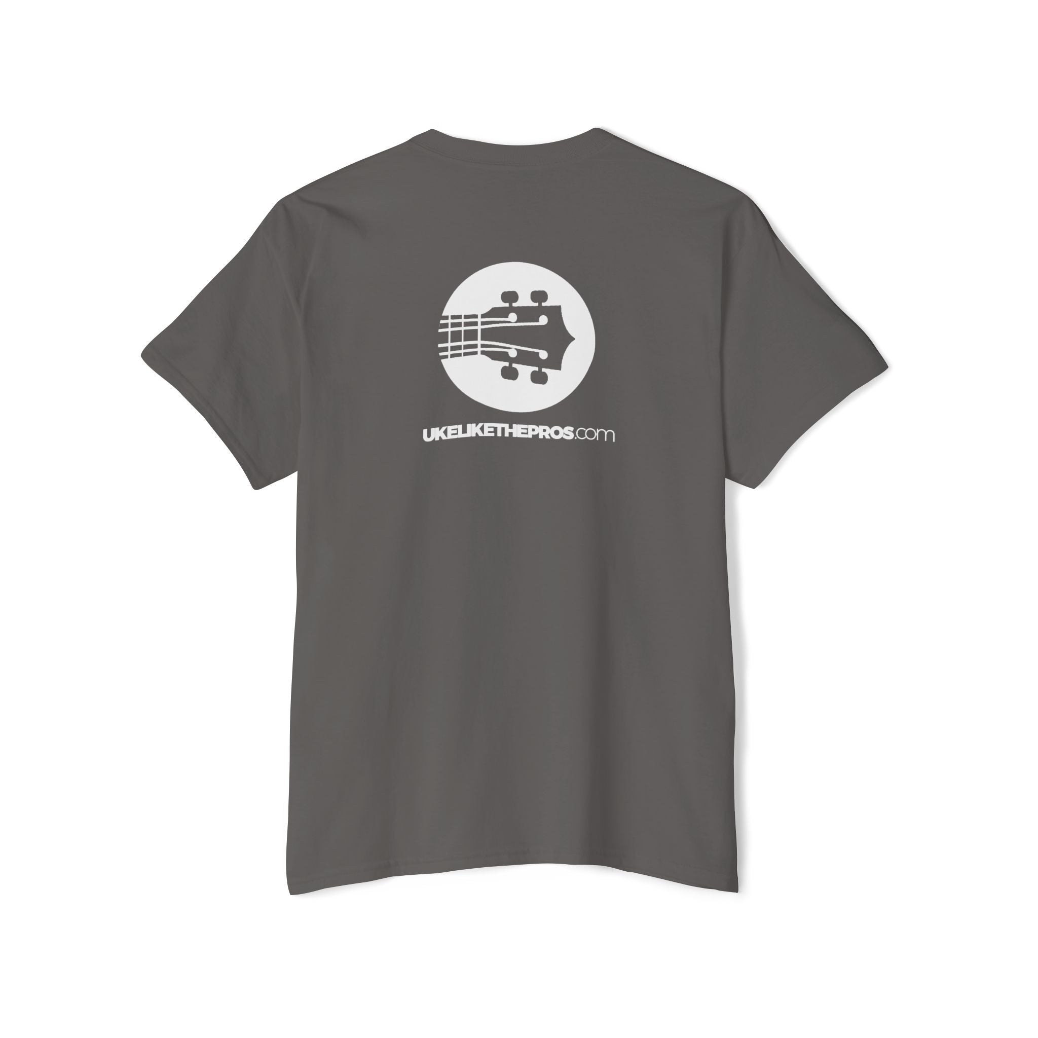 Uke Like The Pros T-Shirt - Small White Chest Logo