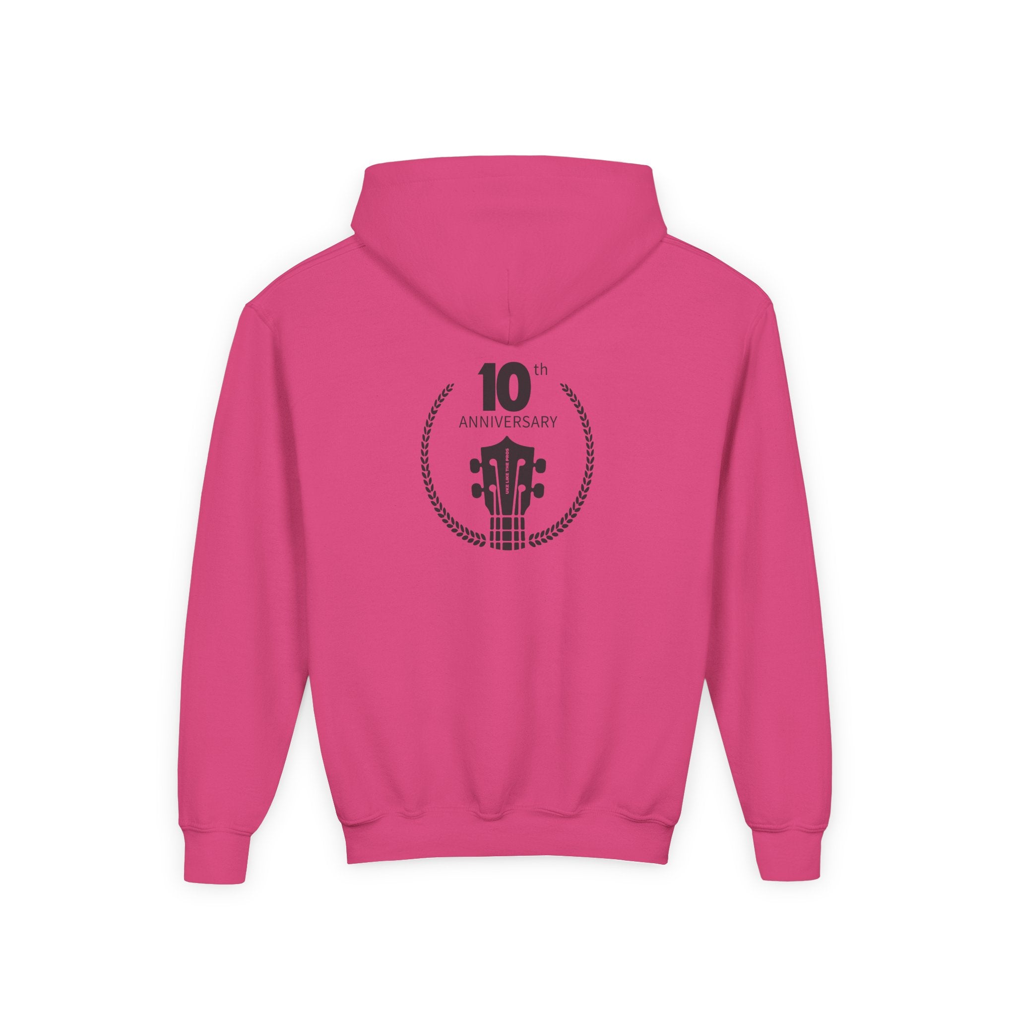 Uke Like The Pros 10th Anniversary Youth Hoodie - Black Logo