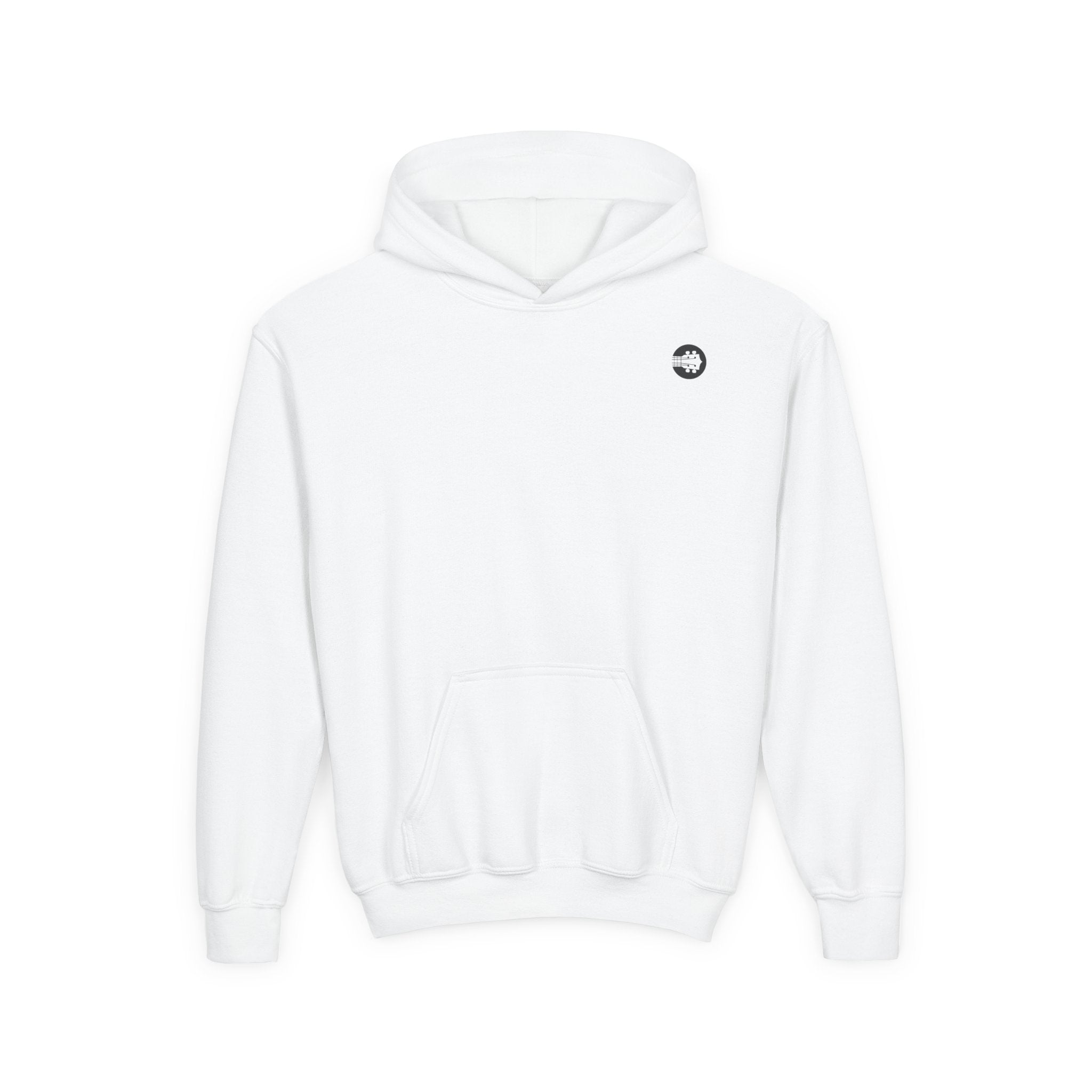 Uke Like The Pros Youth Hoodie — Black Logo