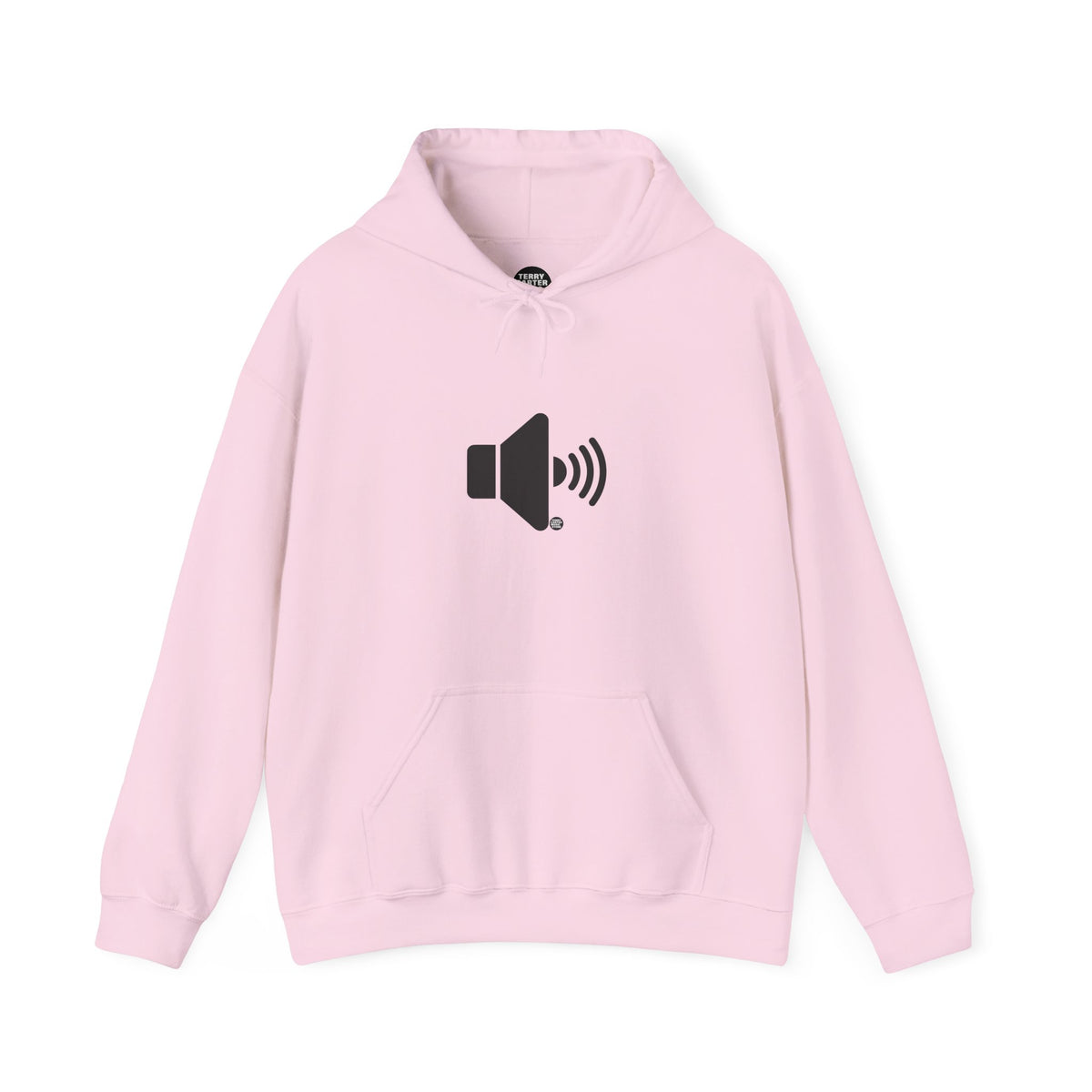 Sound On Speaker Icon Hoodie – Black Logo