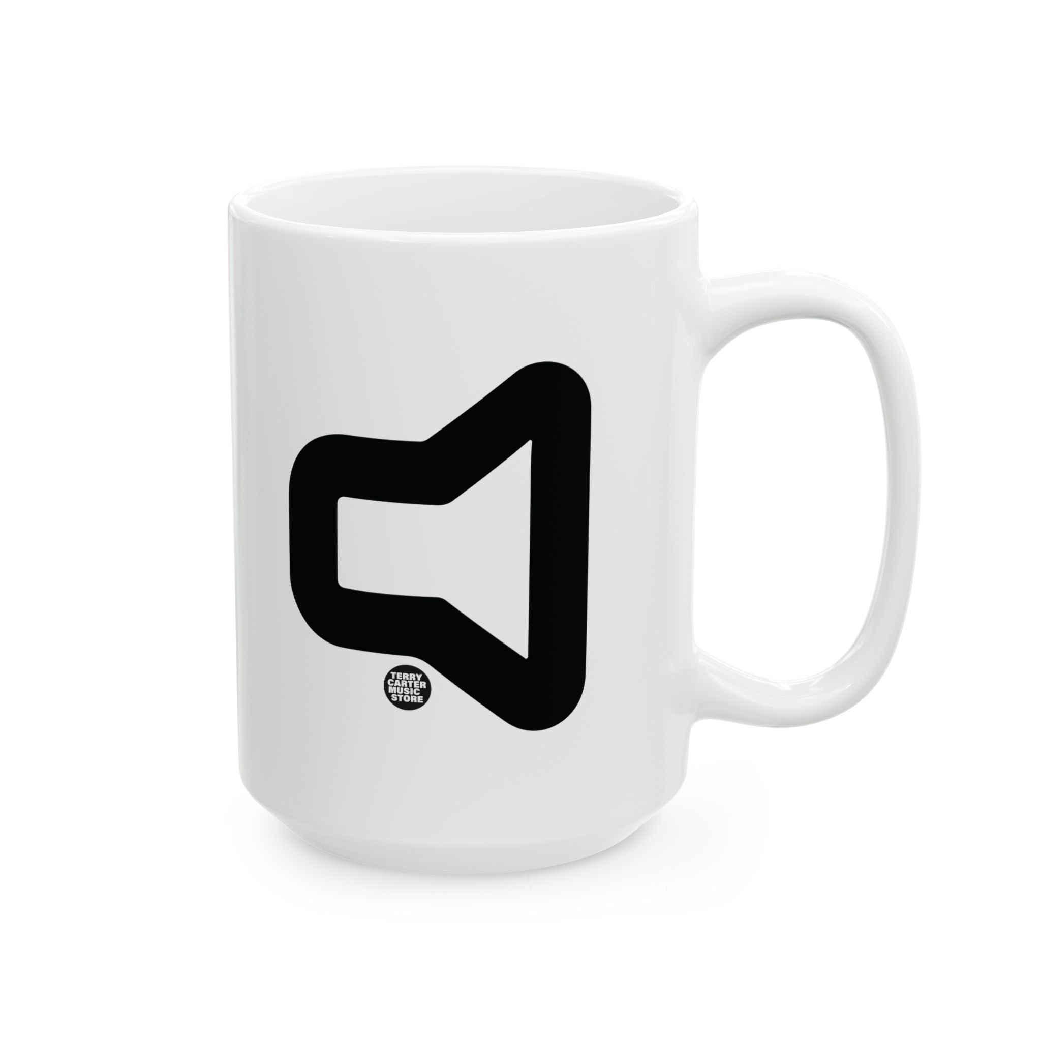 Speaker Icon White Ceramic Mug - 11oz & 15oz