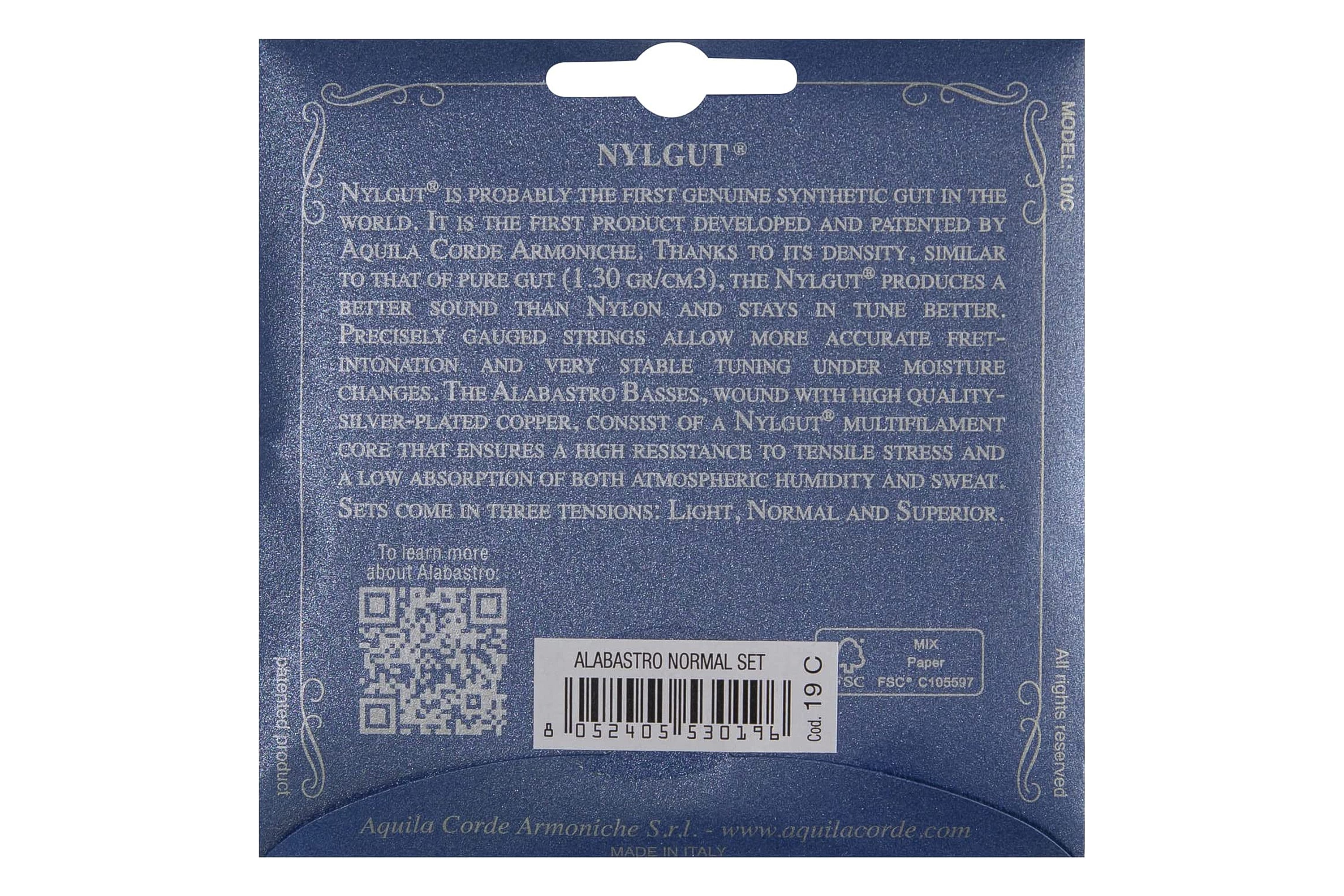 Aquila 19C Alabastro Classical Guitar Strings - Normal Tension