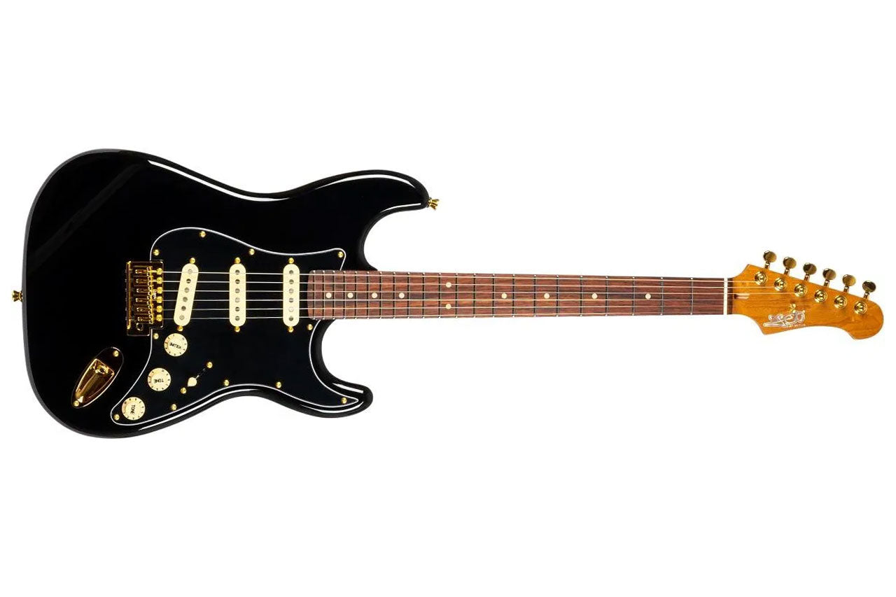 Jet JS-380 BK G Black Stratocaster Electric Guitar