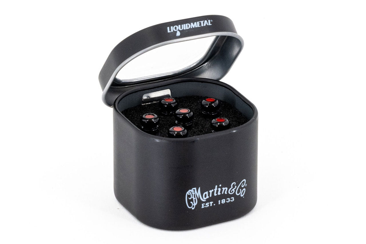 Martin Luxe Red Black Bridge Pin Set