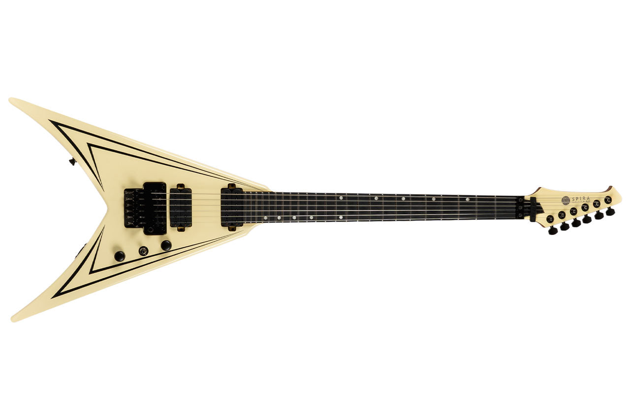 Spira V-420 AWH Antique White with Pinstripe Electric Guitar