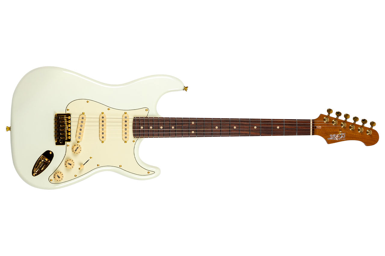 Jet JS-380 OW G White Stratocaster Electric Guitar
