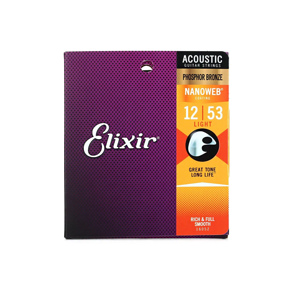 Elixir 16052 Nanoweb Phosphor Bronze Acoustic Guitar Strings