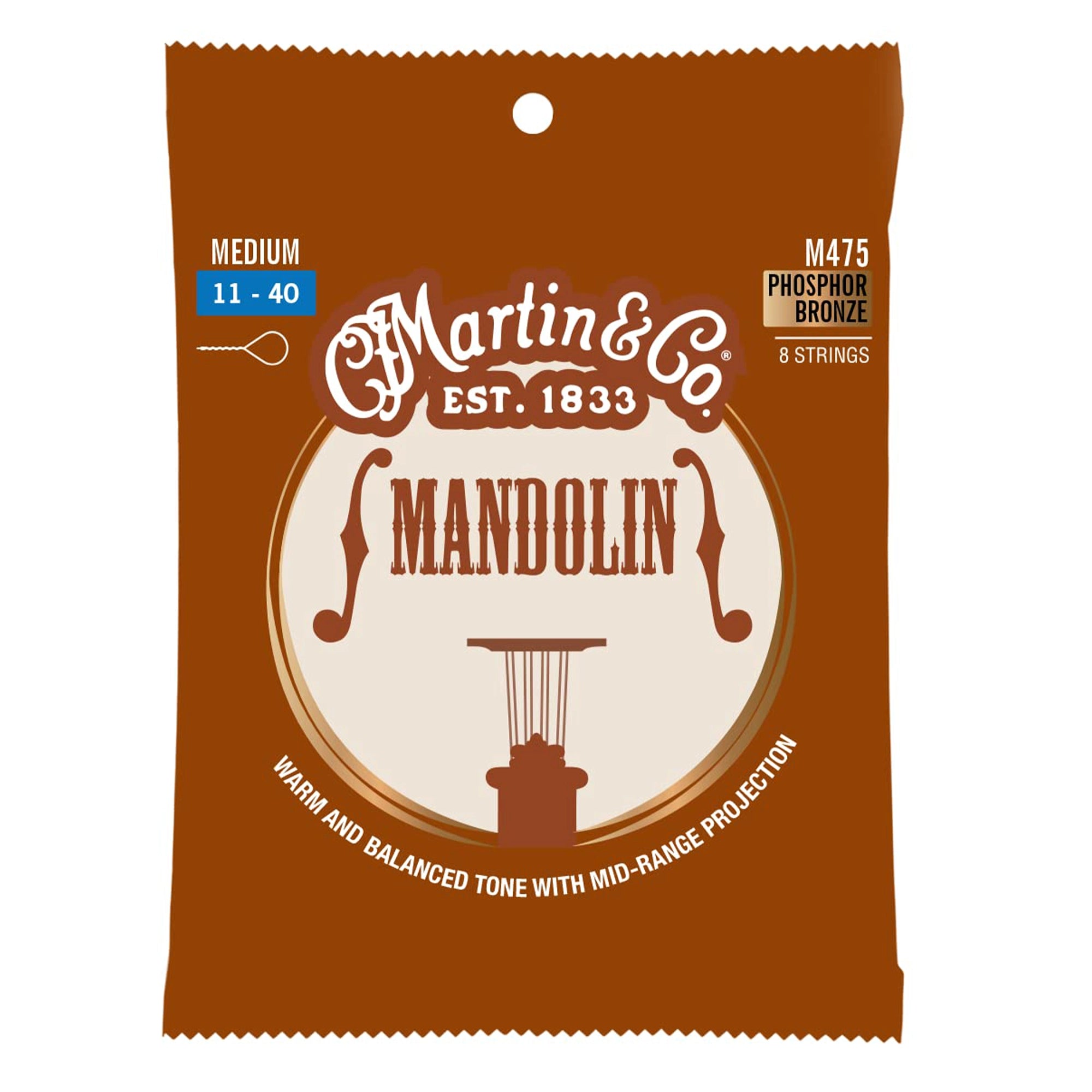 Martin M475 Phosphor Bronze Mandolin Strings - .011 -.040 Medium