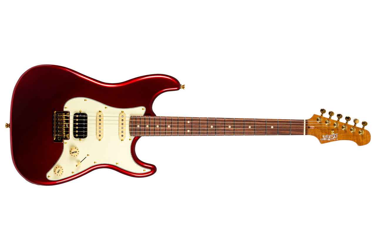 Jet JS-480 WR G Wine Red Stratocaster Electric Guitar