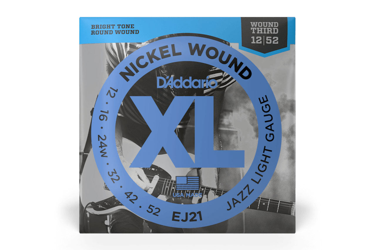 D'Addario EJ21 Nickel Wound Electric Strings - Jazz Light .012-.052