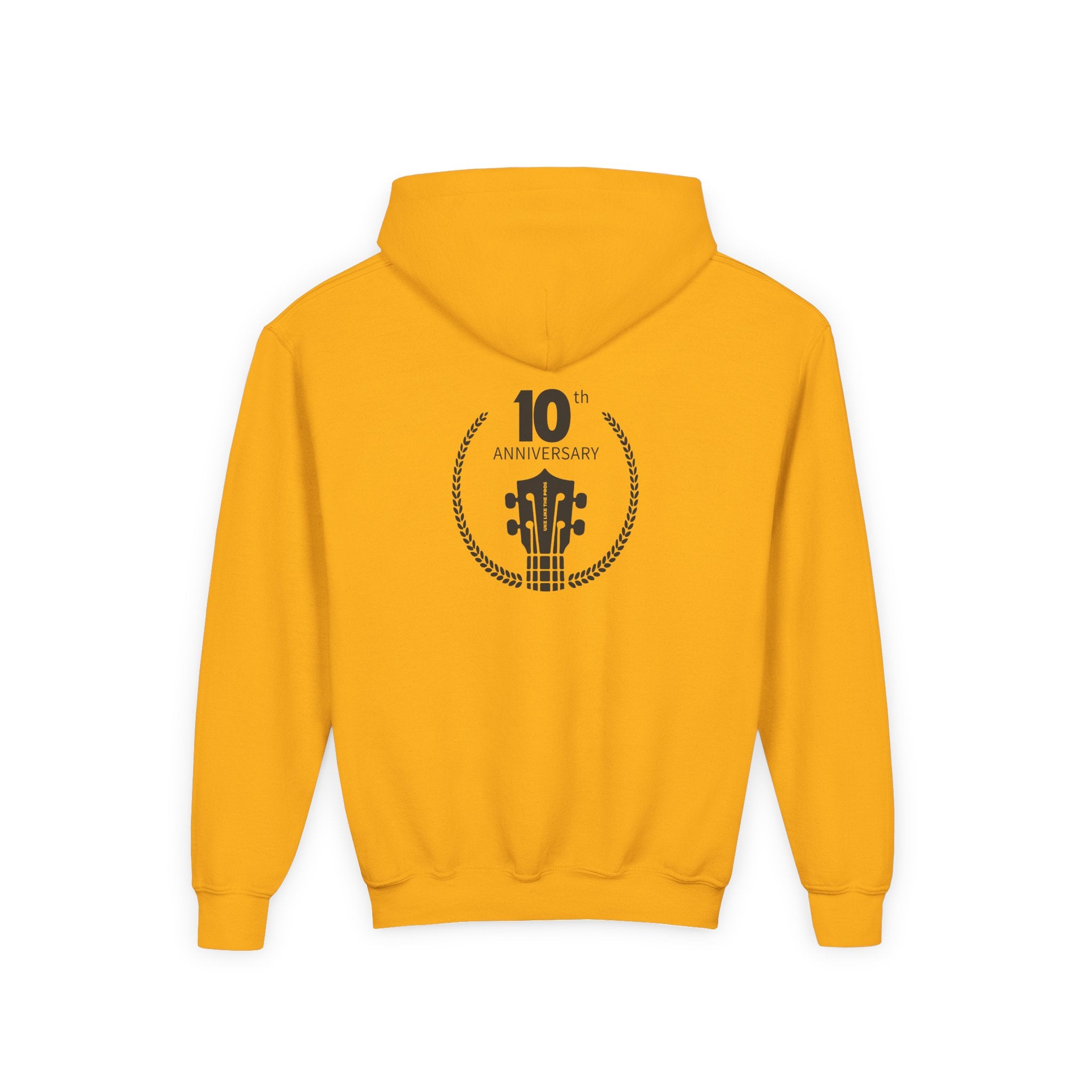 Uke Like The Pros 10th Anniversary Youth Hoodie - Black Logo