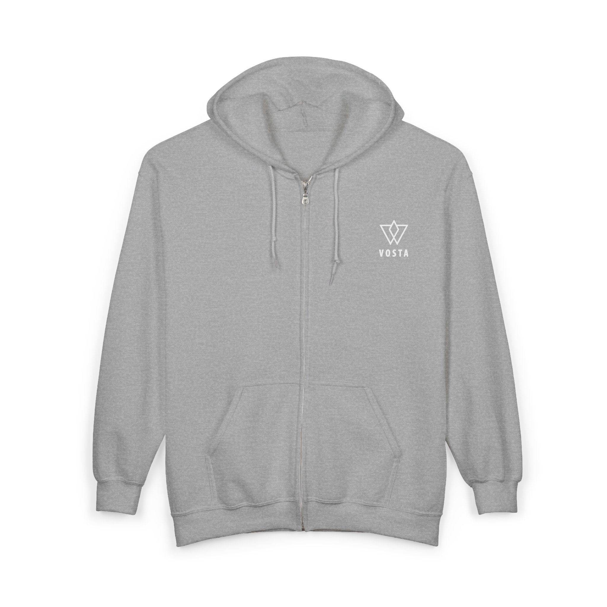 Vosta Zip Up Hoodie - White Logo