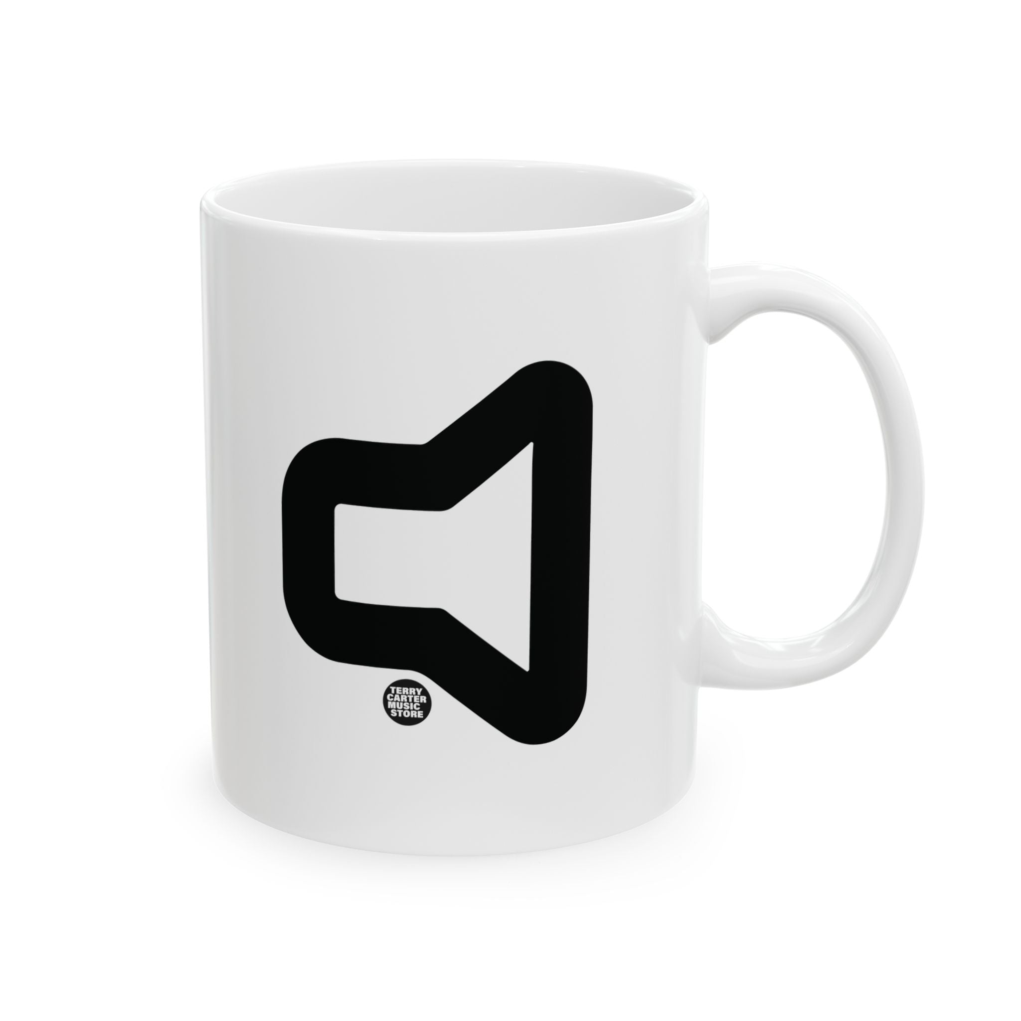 Speaker Icon White Ceramic Mug - 11oz & 15oz
