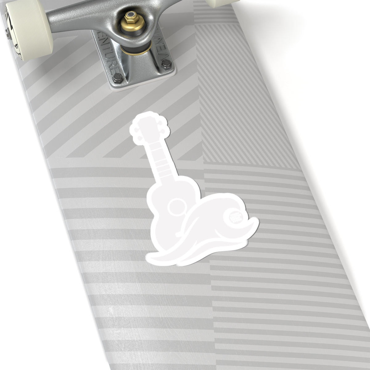Ukulele Musician Sticker - White Kiss-Cut Vinyl Decal
