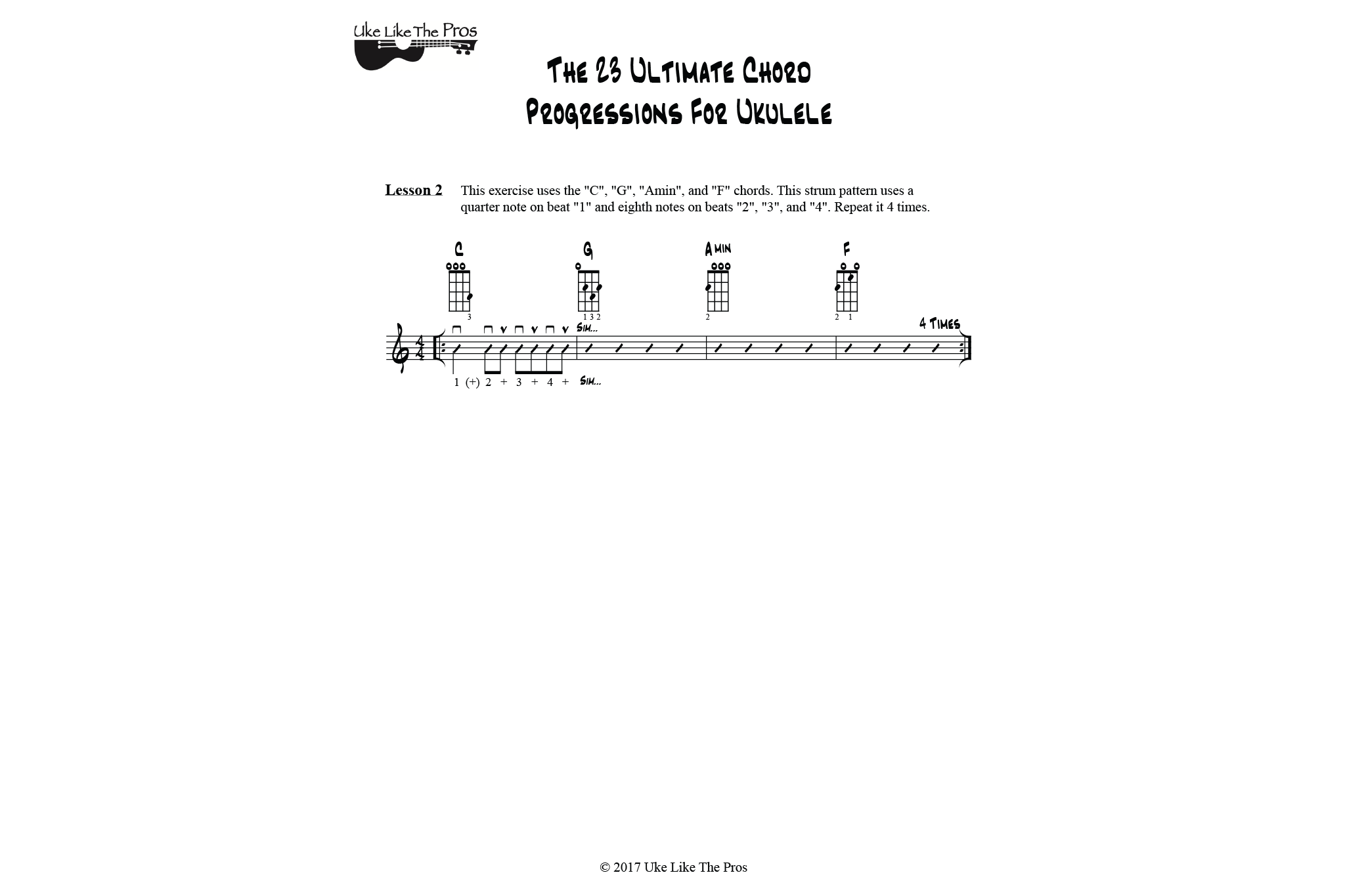 23 Ultimate Ukulele Chord Progressions Course - Uke Like The Pros