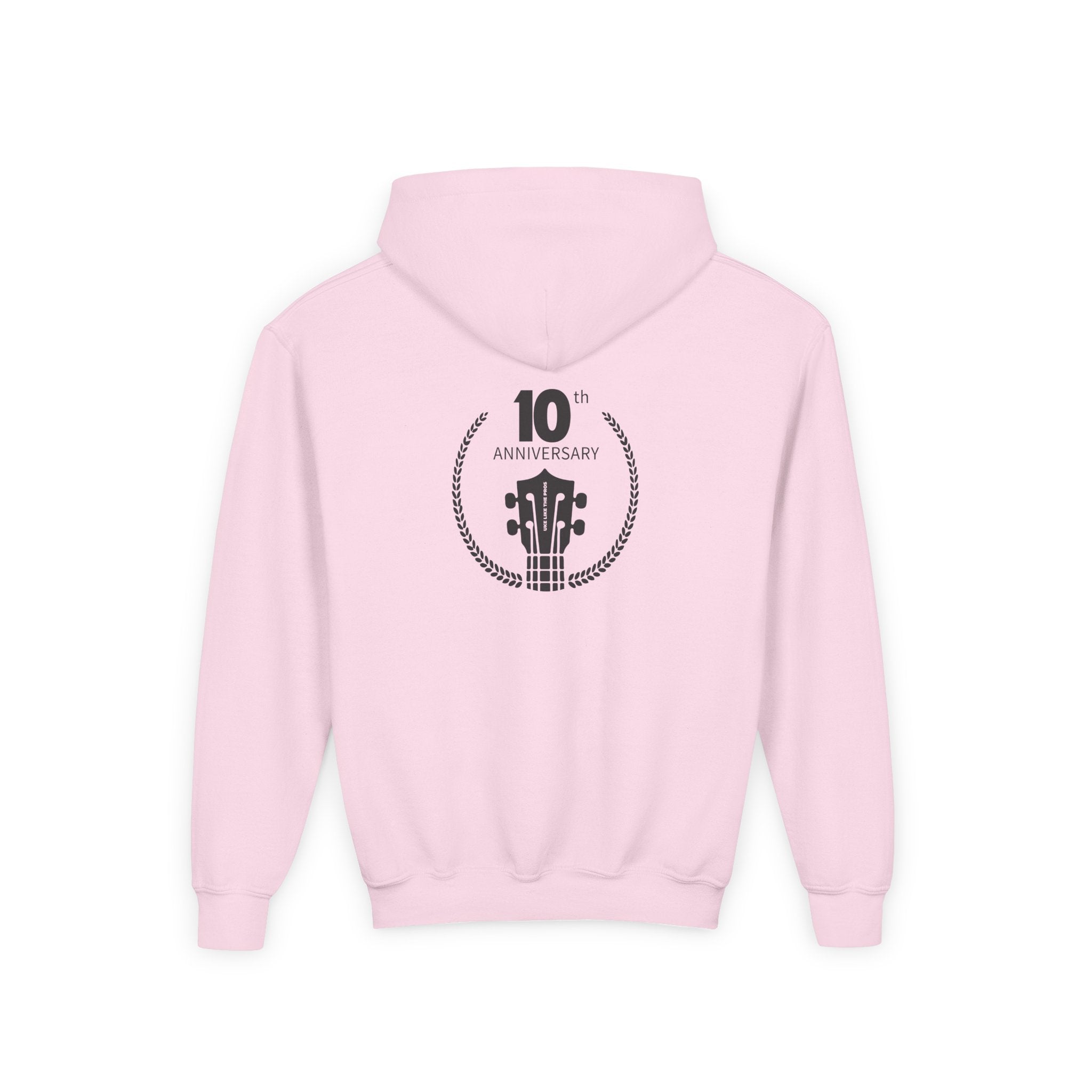 Uke Like The Pros 10th Anniversary Youth Hoodie - Black Logo