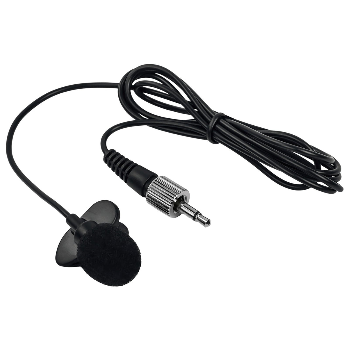 Nady lavalier lapel microphone with locking mini plug and clip