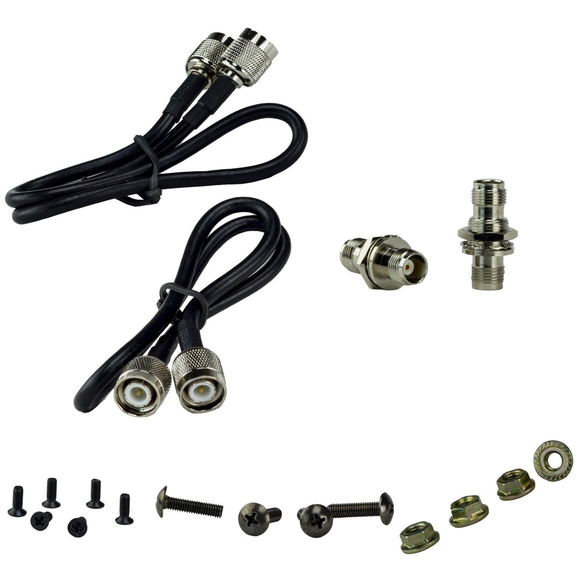 Nady 4W-1KU included coax cables, adapters and rack mounting hardware