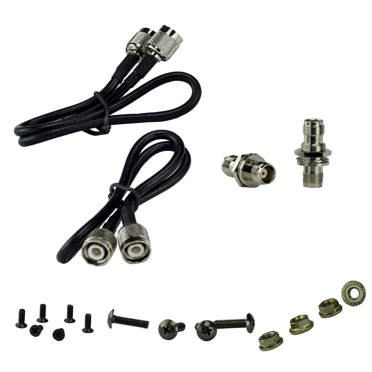 Nady rack-mount antenna relocation cables, BNC connectors and mounting hardware included with the 4W-1KU LT