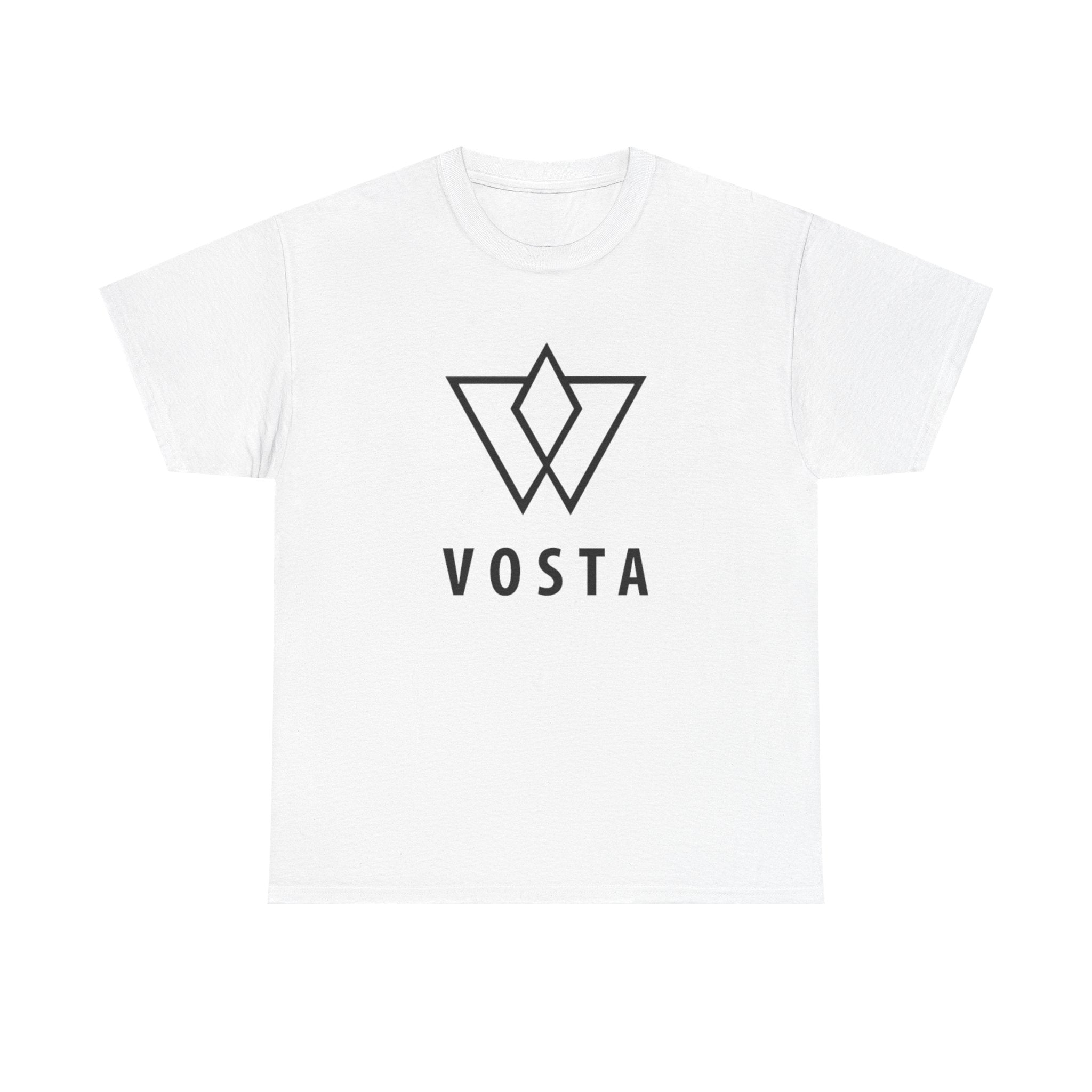 Black 'Vosta' Minimal Logo Tee — Black Logo
