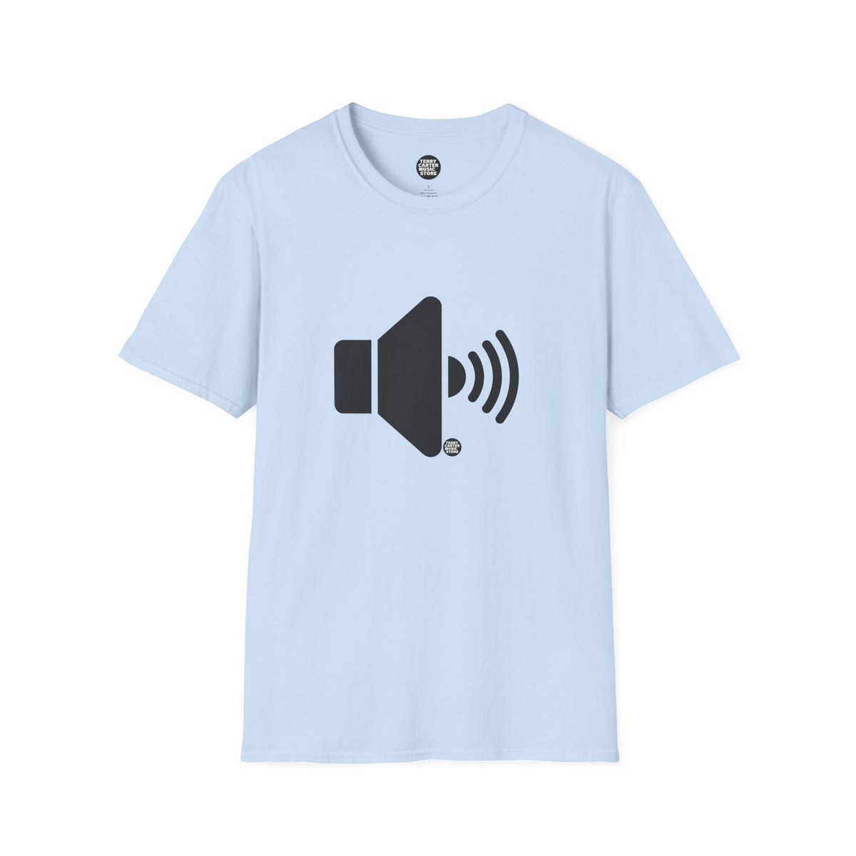Sound On Speaker Icon T-Shirt - Black Logo