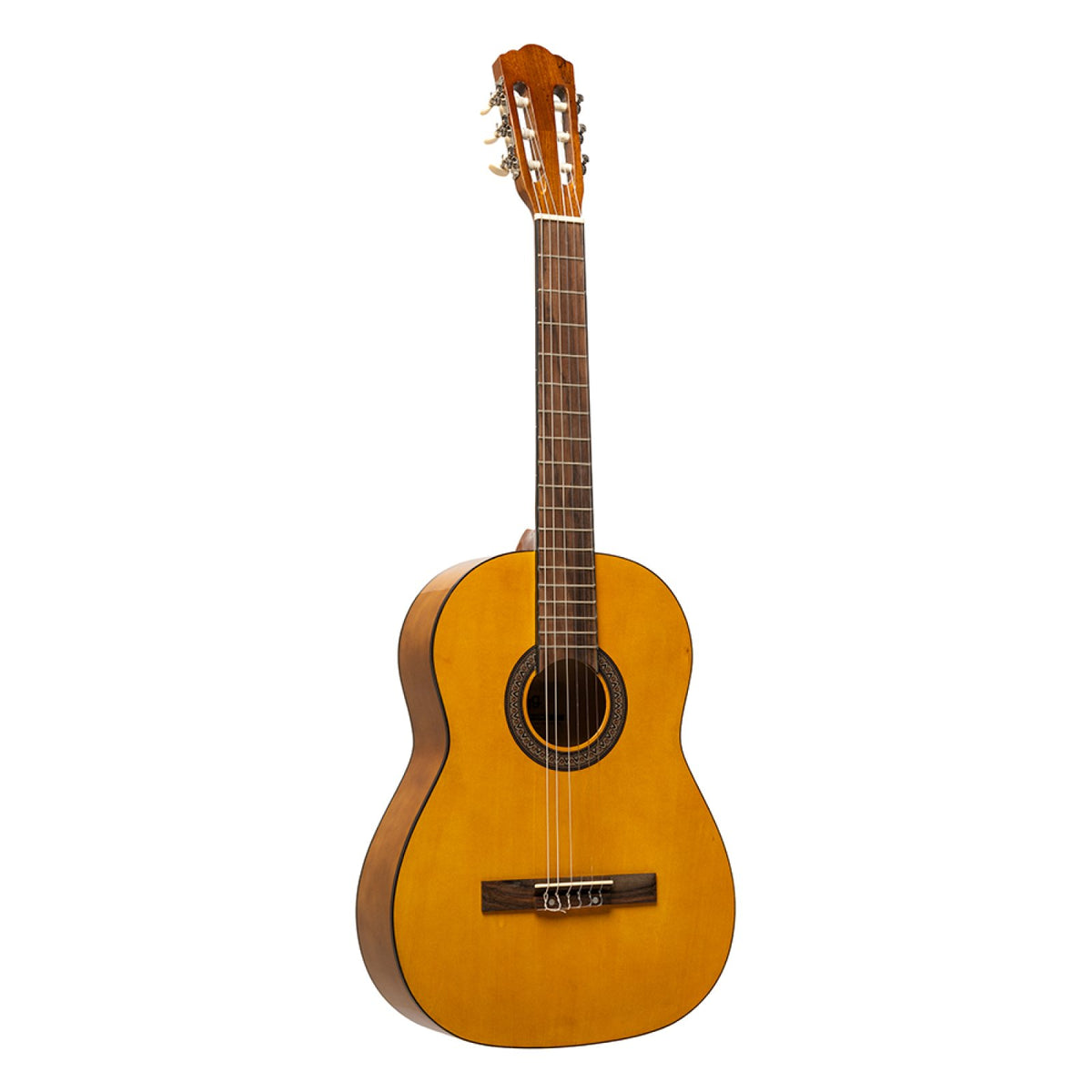 Stagg SCL50 3/4-NAT natural-coloured classical guitar with linden top, front view