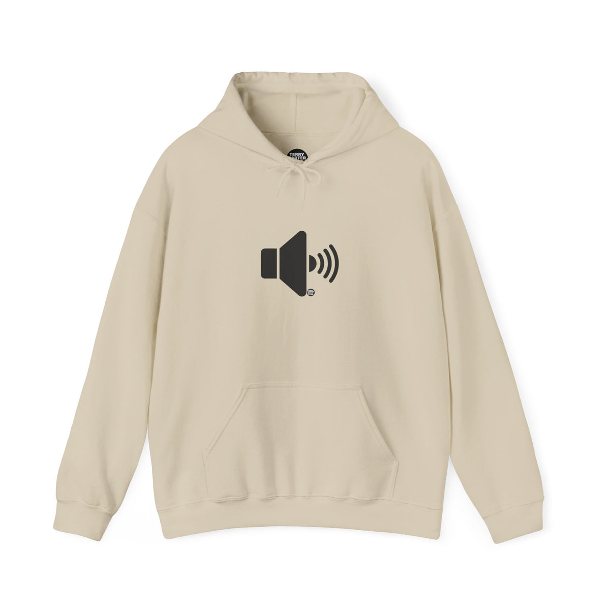Sound On Speaker Icon Hoodie – Black Logo
