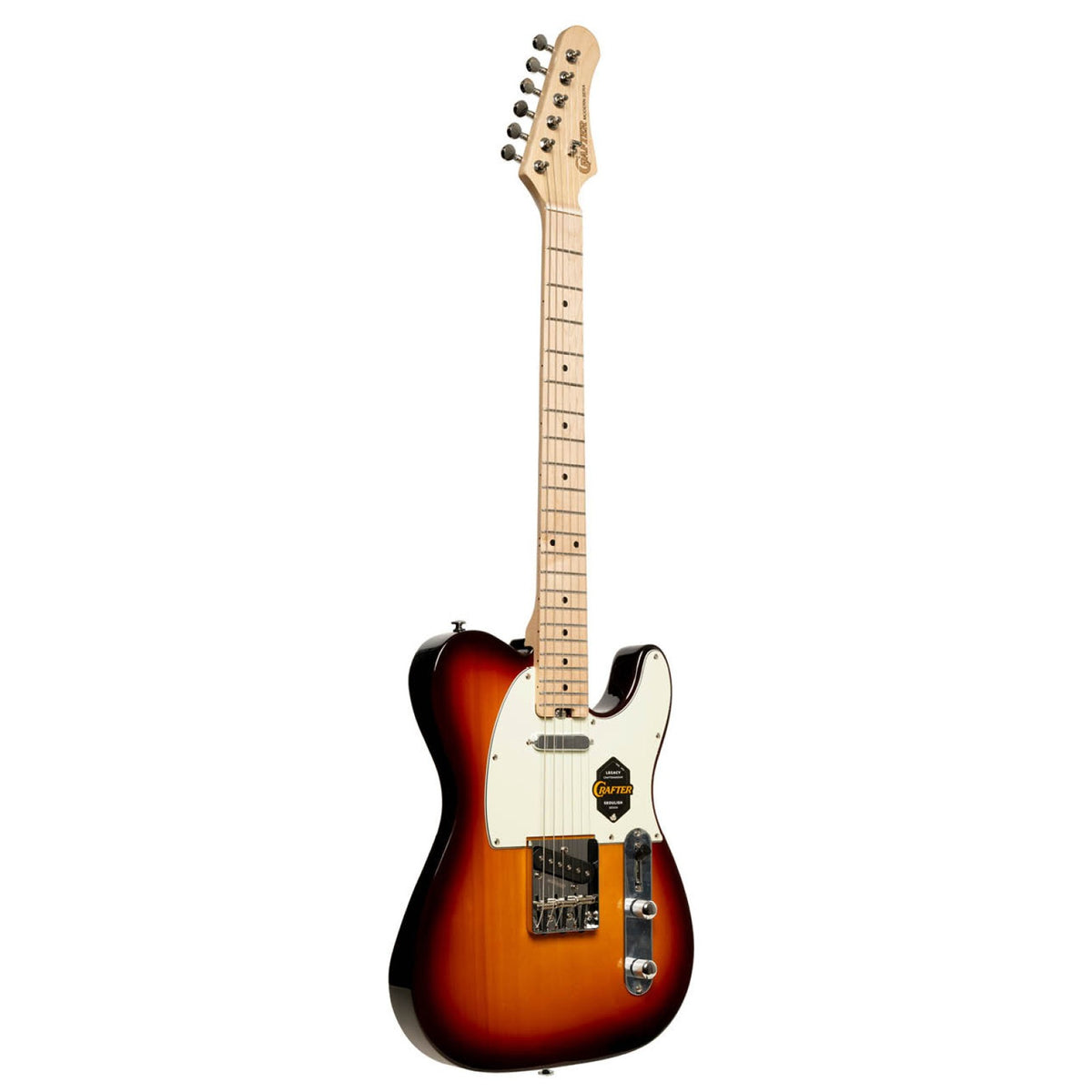 Crafter Modern Sera electric guitar in Tobacco Sunburst, angled full view